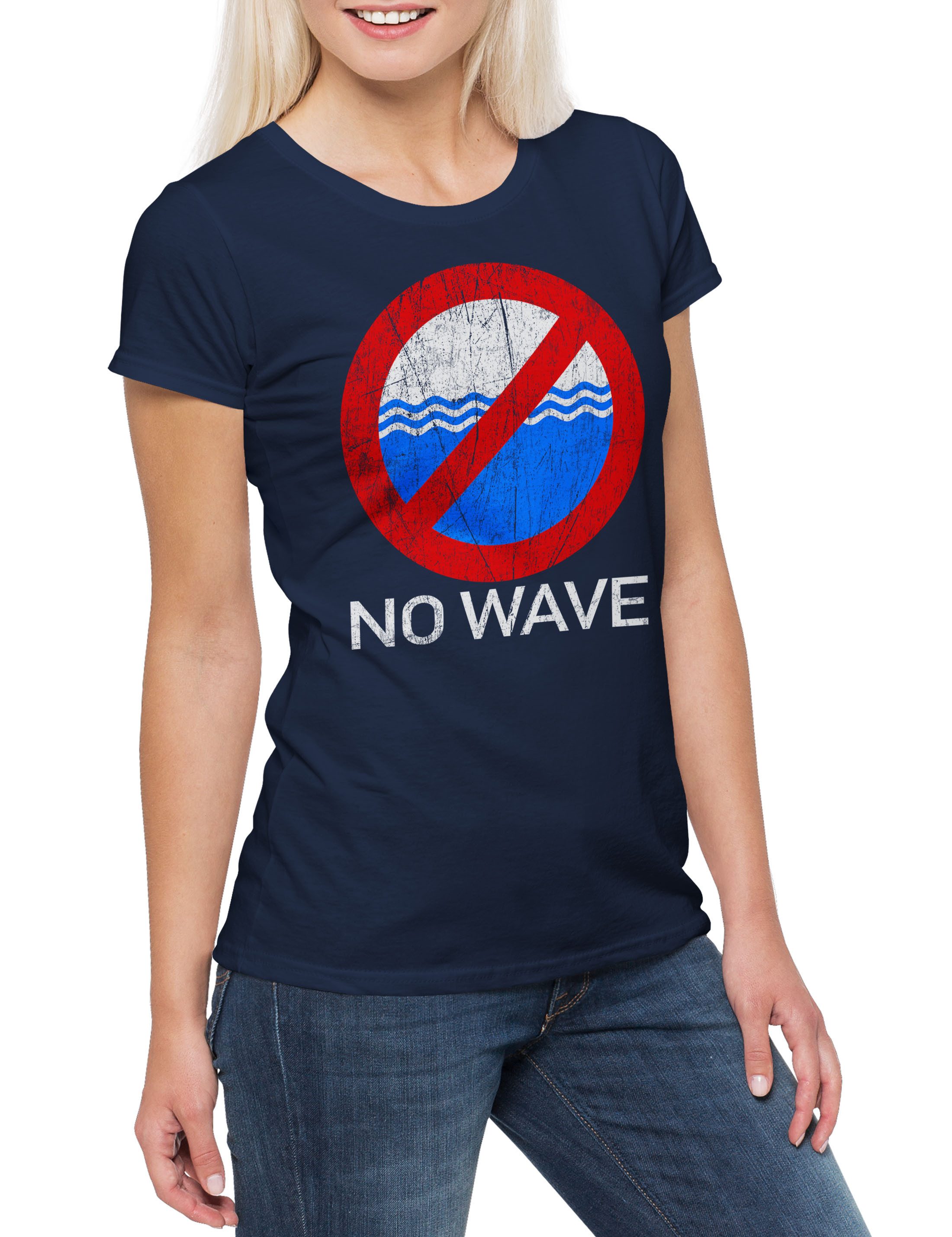 Print-Shirt No Wave II Damen T-Shirt Music DJ MC Brian New Dark Swans Eno Punk