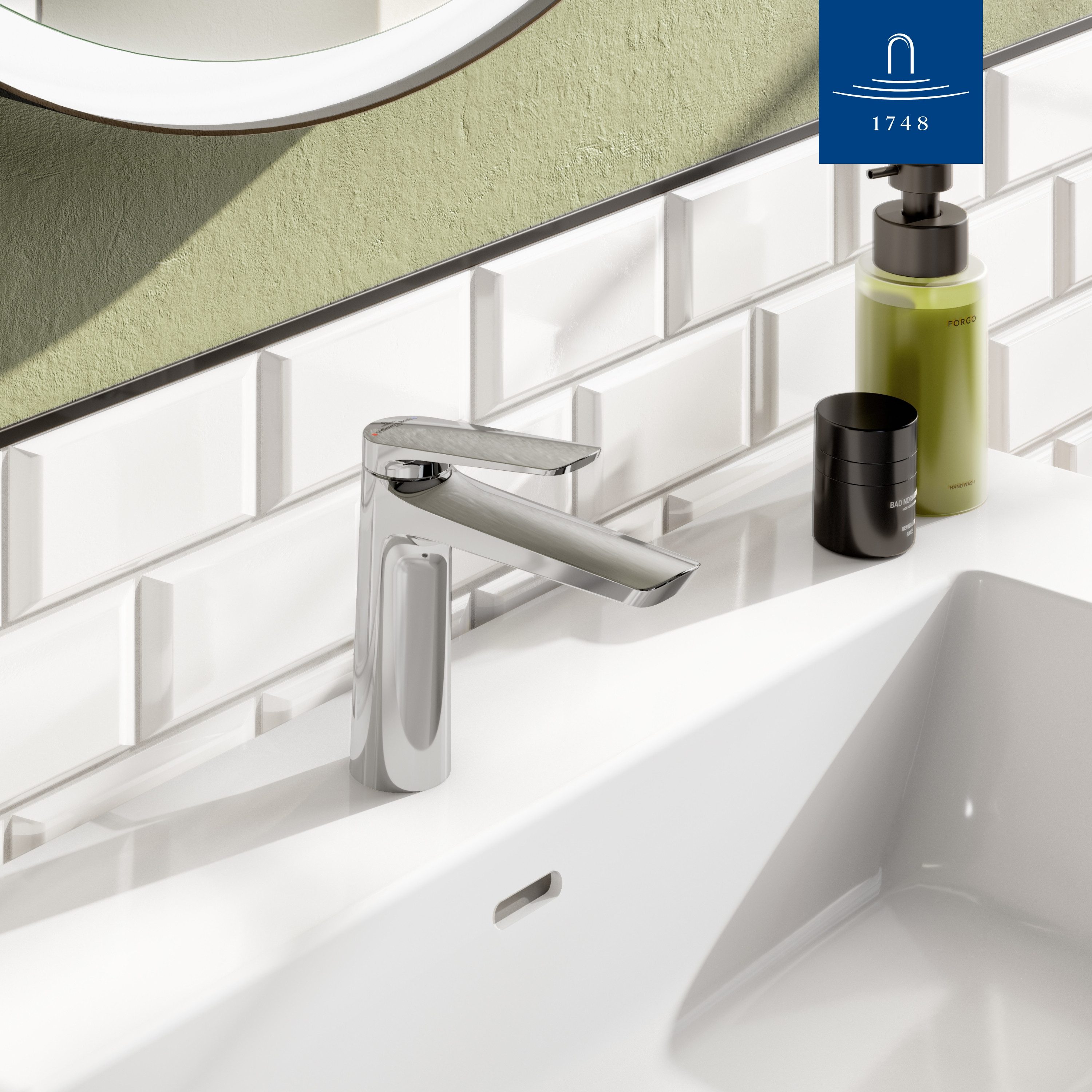 Villeroy & Boch Waschtischarmatur Oasis Wasserhahn ohne Zugstange mit Keramikkartusche, Waschbeckenarmatur – Bild 5 von 5
