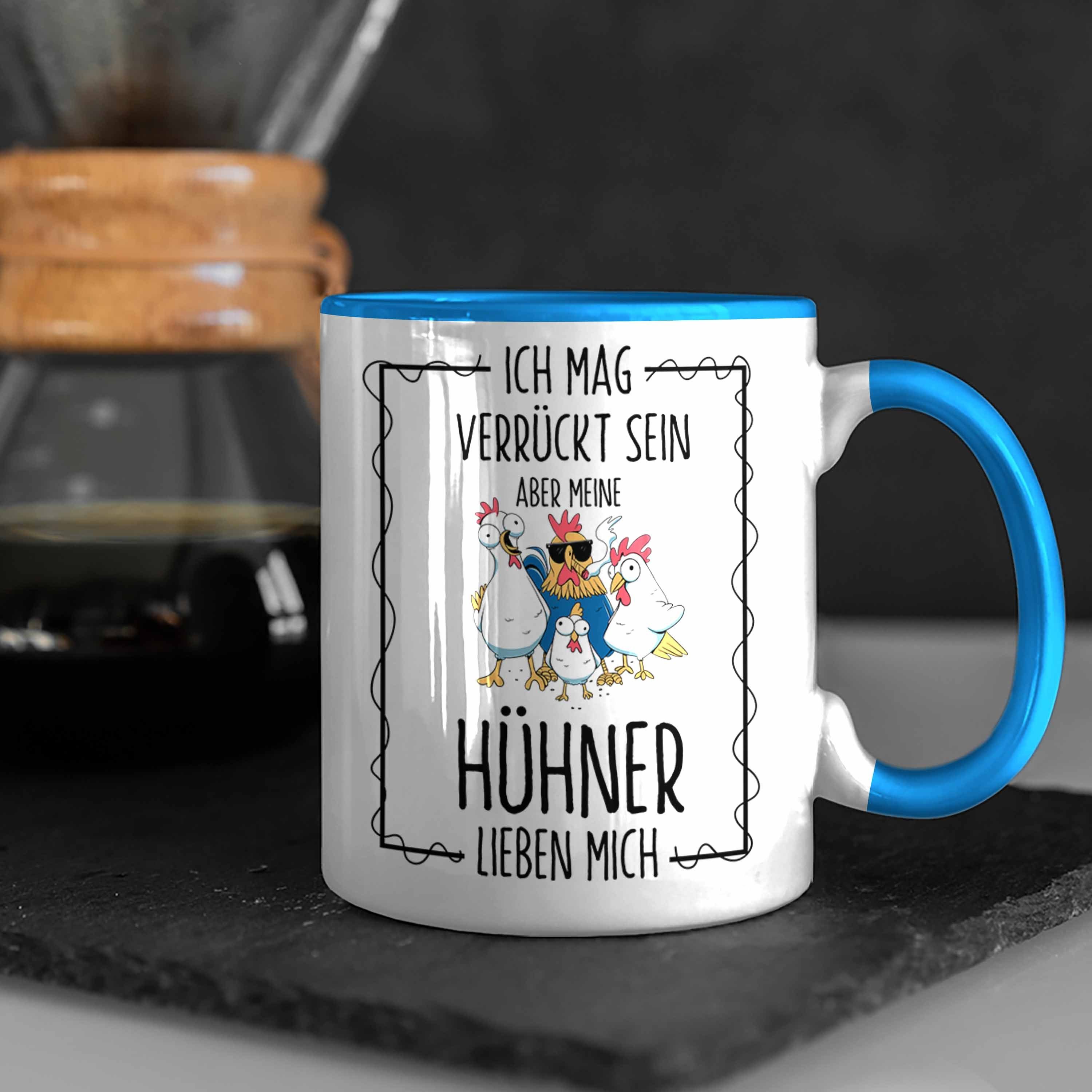 Blau Hühnerliebhaber Tasse Tasse Hühner Lustige - Geschenkidee Spruch Trendation mit für