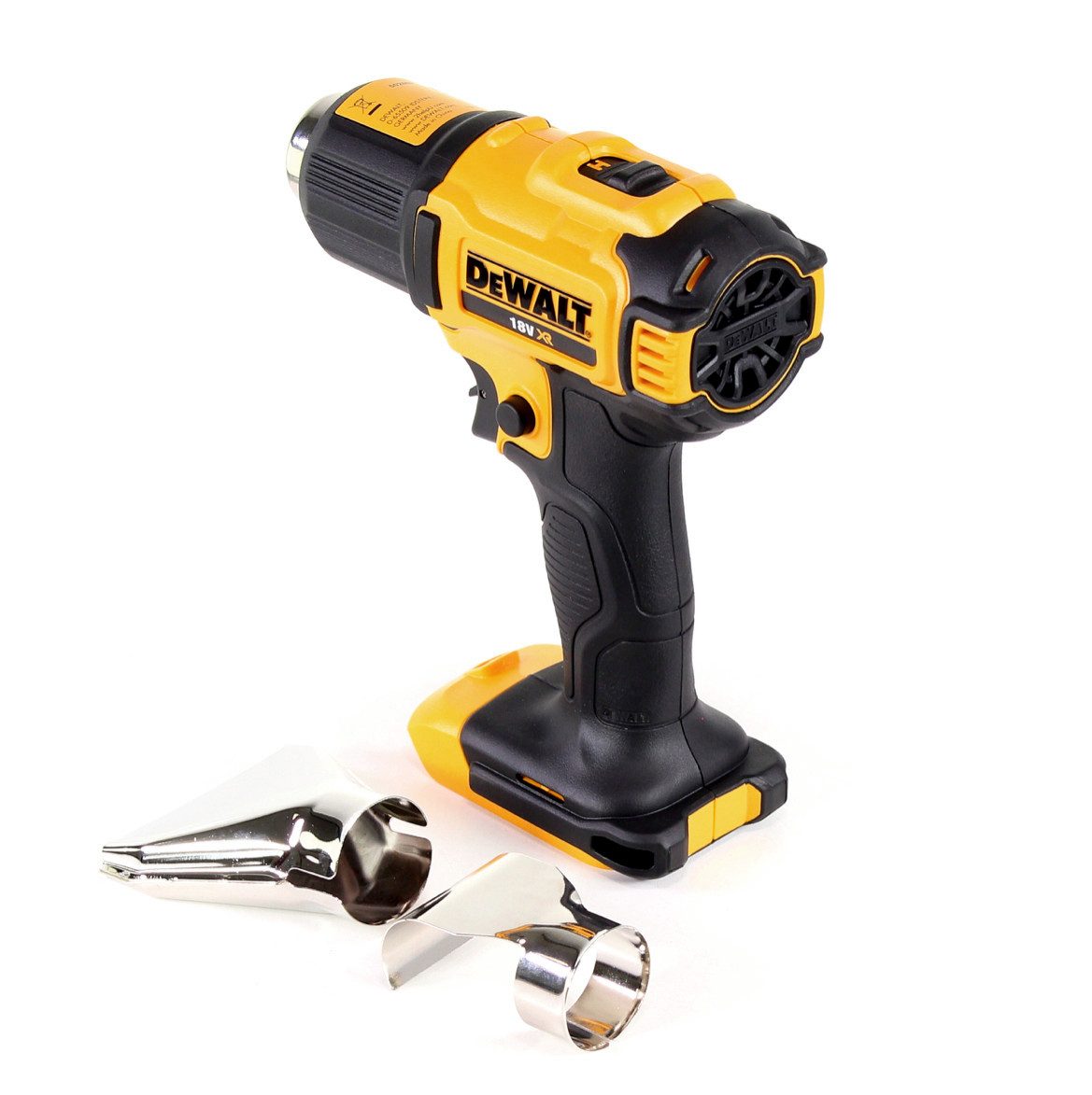 DeWalt Heißluftgebläse DCE 530 N Akku Heißluftpistole 18V 530°C Solo + Flächen- und Reflekto