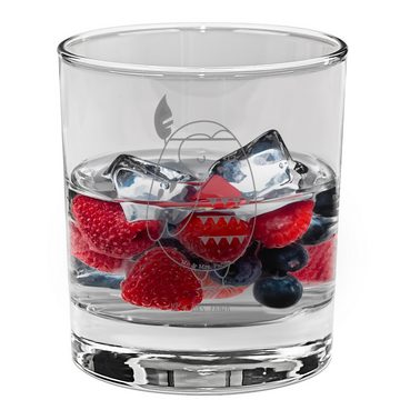 Mr. & Mrs. Panda Glas Eule Federschmuck - Transparent - Geschenk, Gin Glas mit Gravur, ents, Premium Glas, Feine Lasergravuren