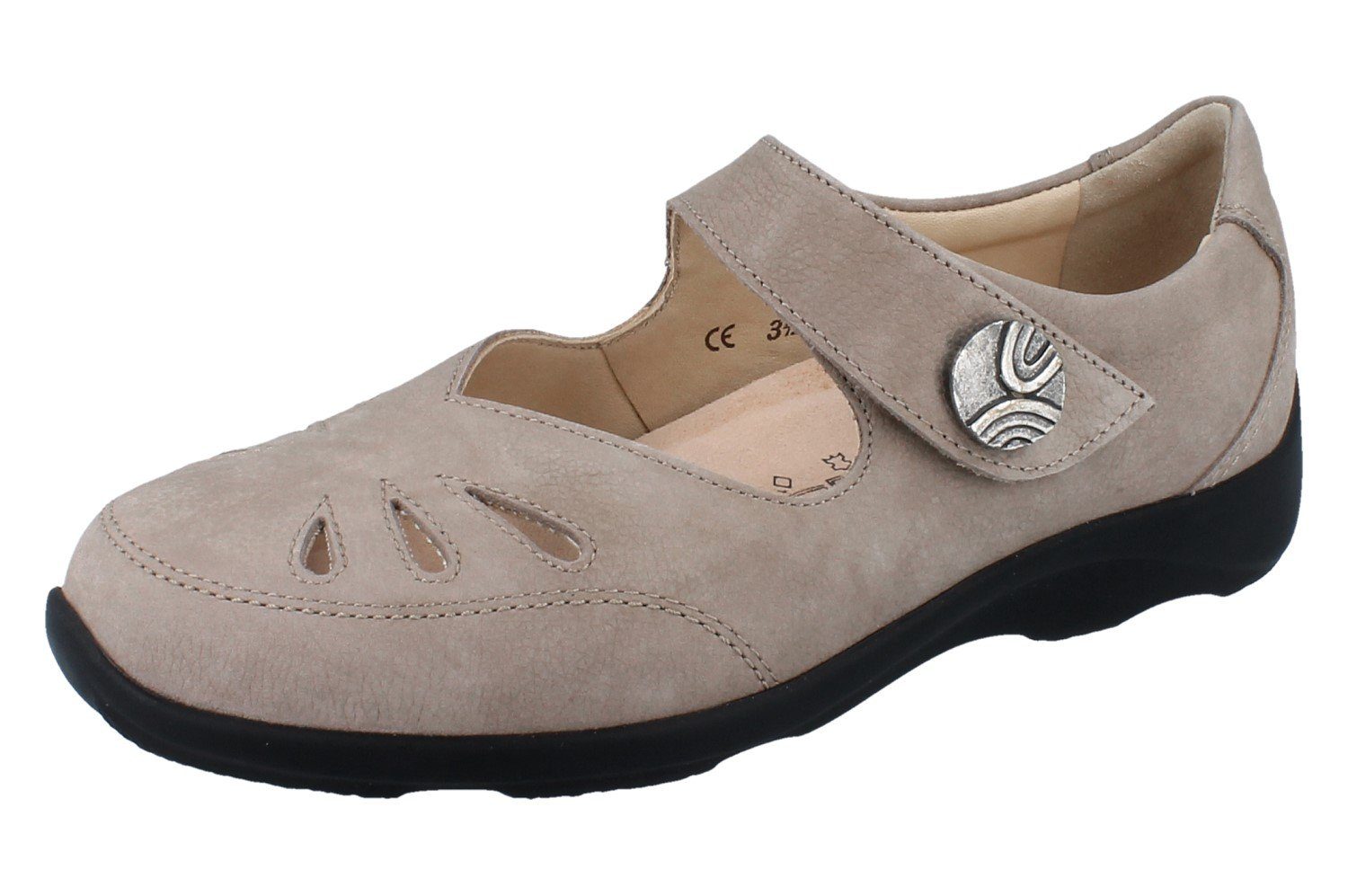 Finn Comfort FINN COMFORT Brac-Soft Damen Ballerina beige Nubukleder - Größe: UK Schnürschuh Wechselfußbett