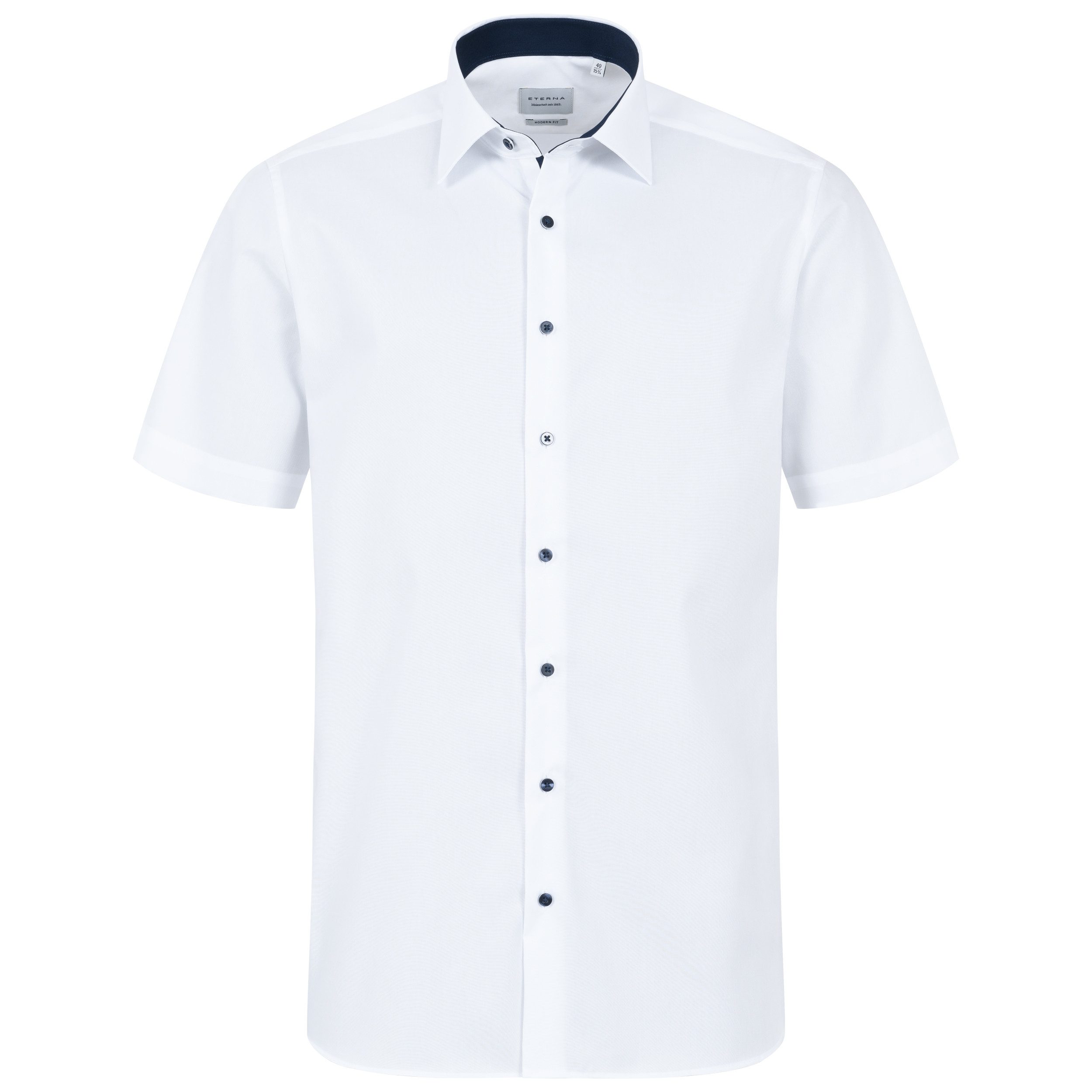 Eterna Kurzarmhemd Modern Fit, 100 % Baumwolle Bügelfrei