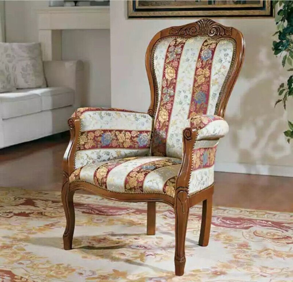 JVmoebel Sessel Klassischer Designer Sessel Wohnzimmermöbel Sitzmöbel Textil Möbel (1-St), Made in Italy