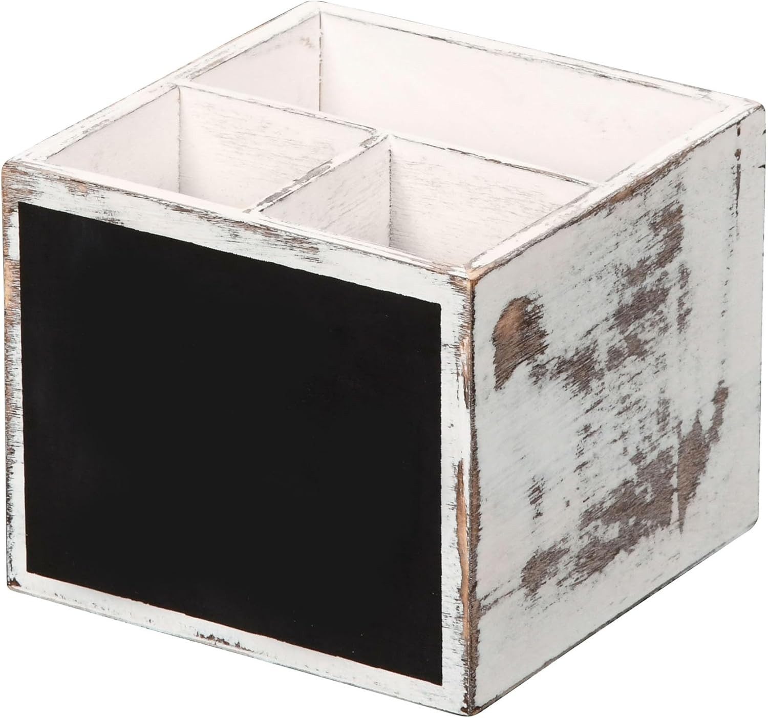KESPER® Besteckträger Besteckbox Vintage weiß mit Kreidetafel 12 x 12 x 10 cm, (1-tlg)