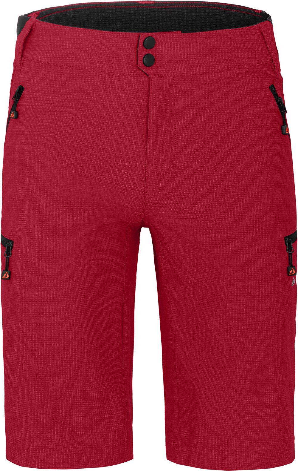 Bergson Fahrradhose PATTI Bermuda Herren Radshorts, strapazierfähig, elastisch, Normalgrößen, rot