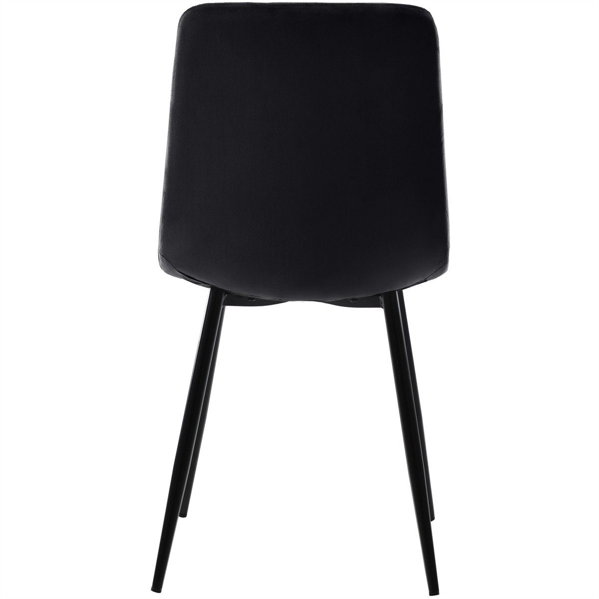 Metall,Leicht Gestell Samt Sitzfläche aus Set Esszimmerstühle,Polsterstuhl Rückenlehne, Schwarz Esszimmerstuhl montieren Küchenstuhl 4er zu mit XDeer aus
