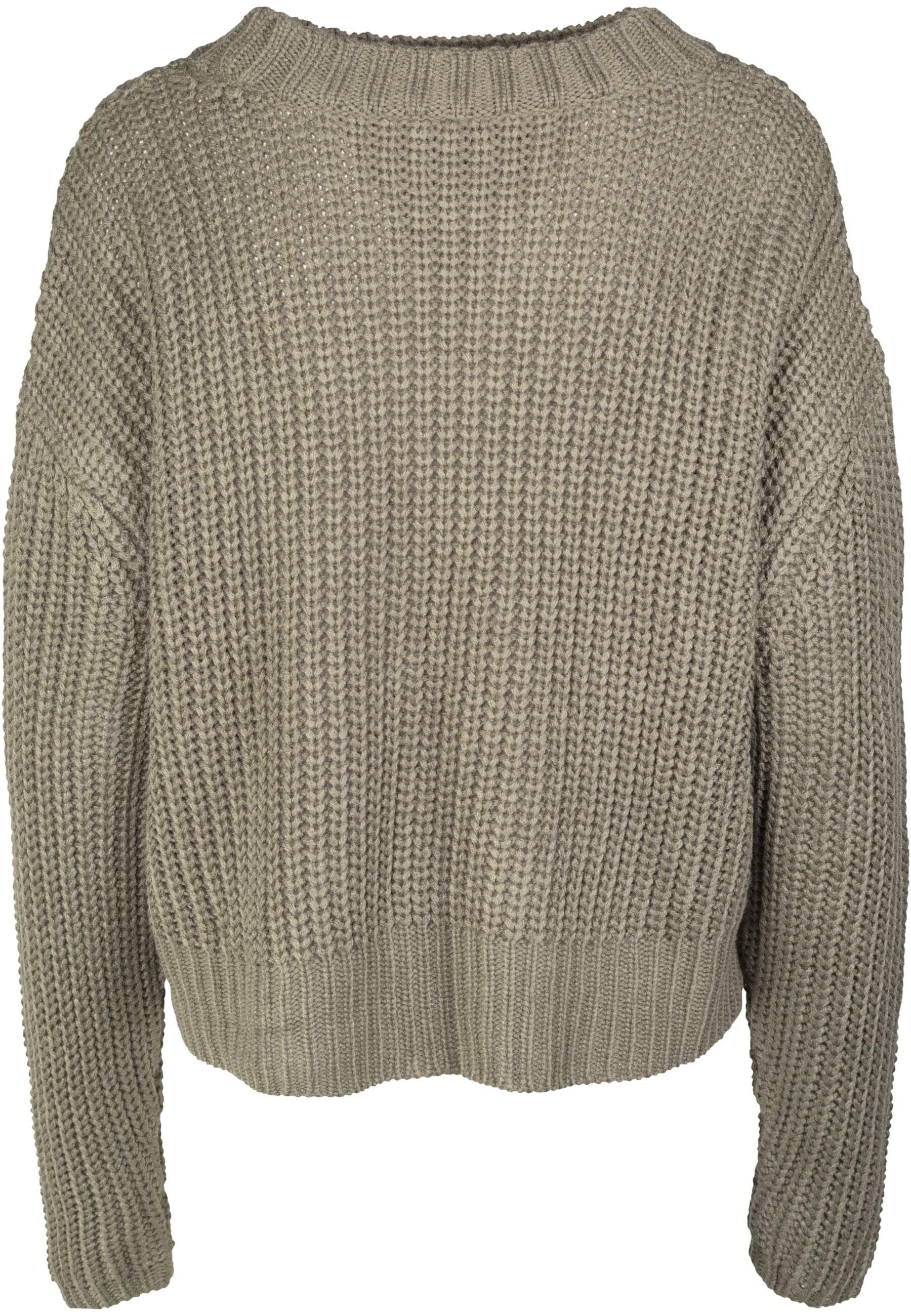 URBAN CLASSICS Kapuzenpullover Damen Ladies Sweater (1-tlg) olive Oversize Wide