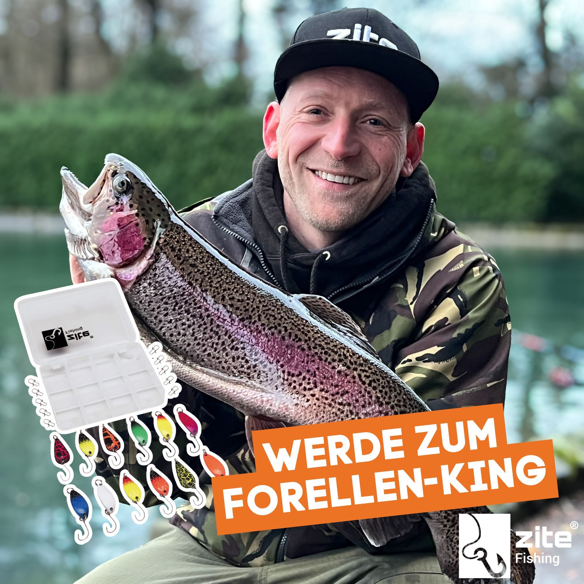 Zite Kunstköder Forellen-Blinker Set 23 tlg. - Ultra Light Köder 3g in Einzelbox