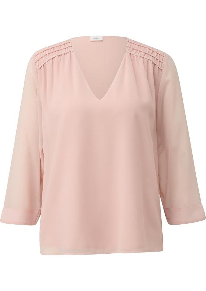 s.Oliver BLACK LABEL Langarmbluse - Bluse Halb-Arm - festliche Bluse Damen
