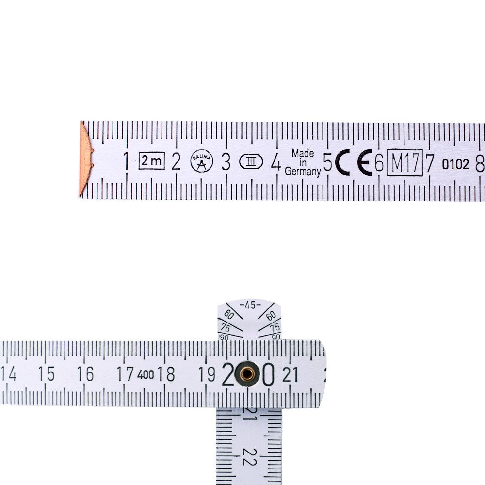 TE-Trend Zollstock Maßstab dauerhafte Laser Gravur Spruch Für meinen Schatz goldfarben, 90° Rasterung und Winkelmesser