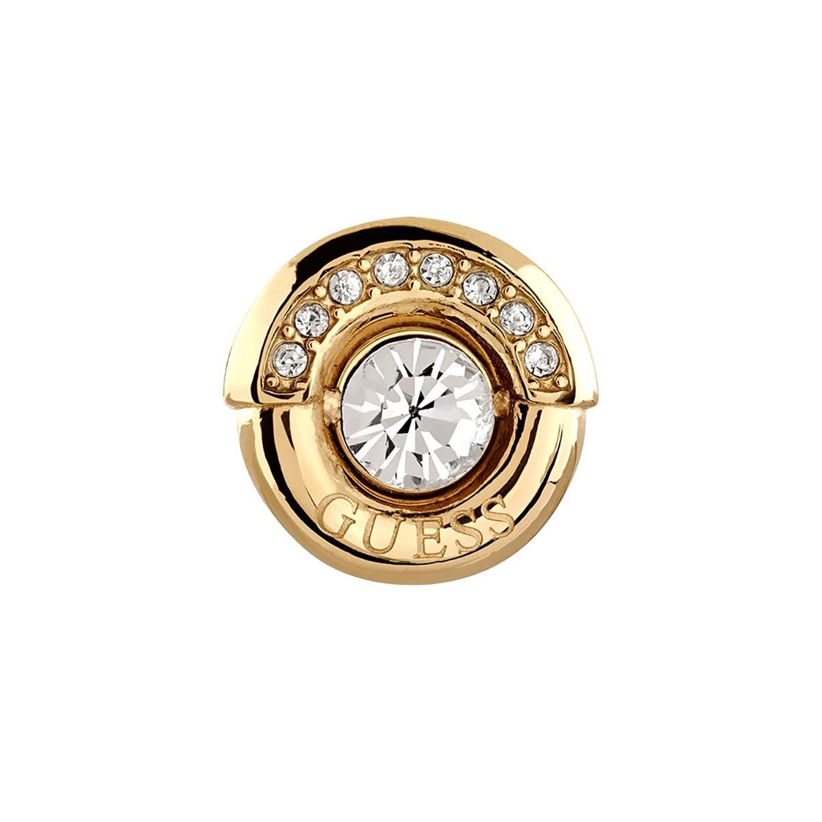 Guess Paar Ohrstecker Damen-Coin Pave Goldfarben günstig online kaufen