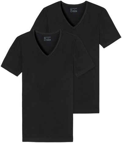 Schiesser V-Shirt "95/5" (2er-Pack) mit tiefem V-Ausschnitt - perfekt unter dem Businesshemd