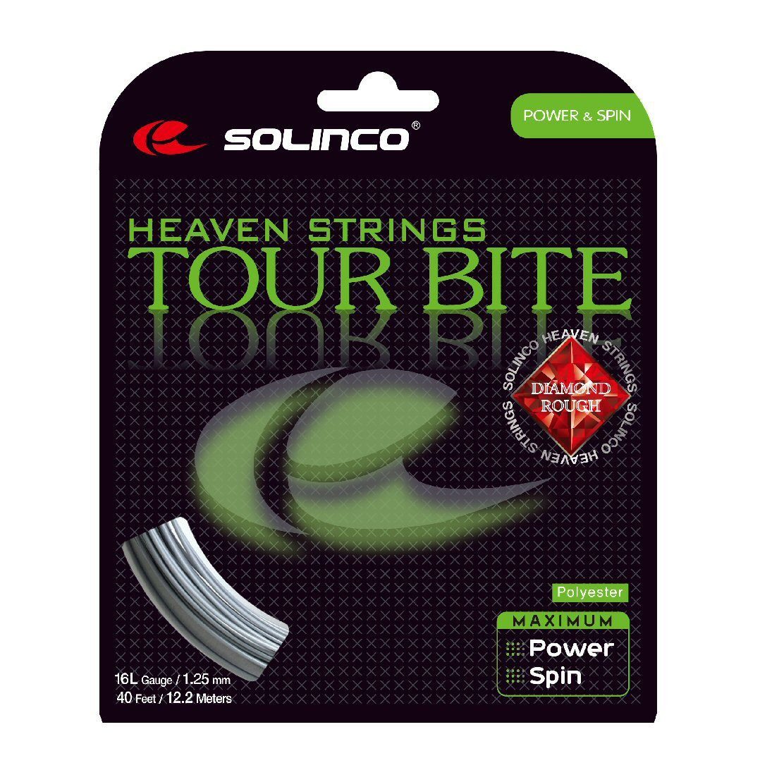 Tennissaite Tour Bite Diamond Rough (Spin+Haltbarkeit) silber 12m Set
