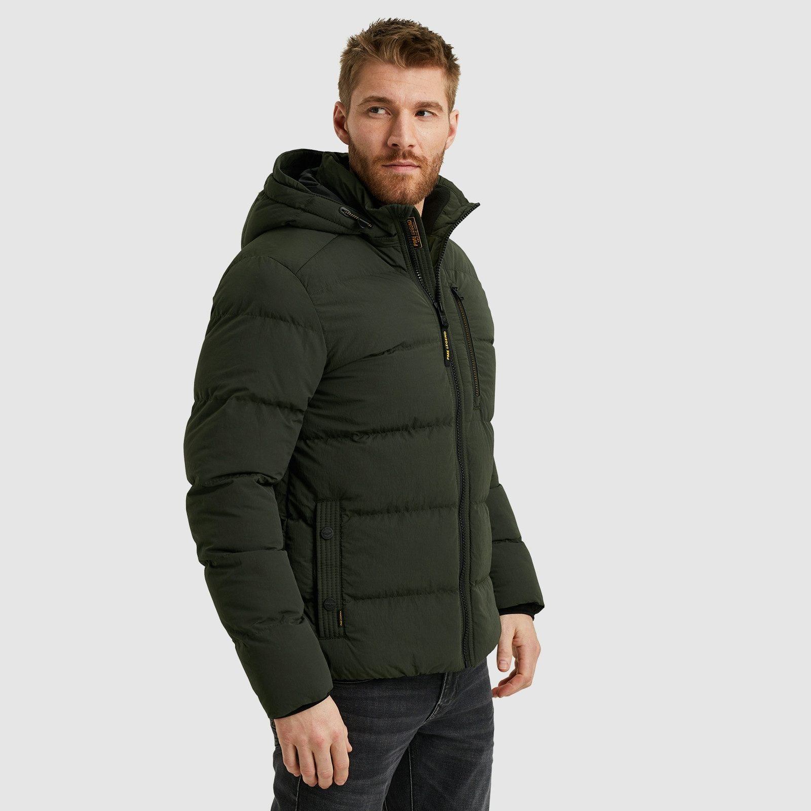 PME LEGEND Steppjacke Short jacket BREWSTER Crunchy mit abnehmbarer Kapuze günstig online kaufen