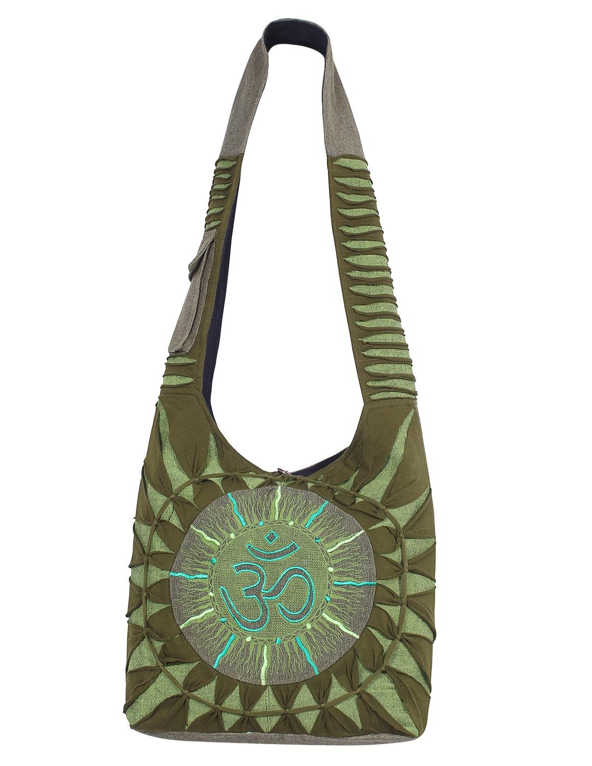 Vishes Beuteltasche Damen Beuteltasche Umhängetasche Stoff Schultertasche Om Cutwork, Alternative Bekleidung, Ethno, Hippie, Retro Style