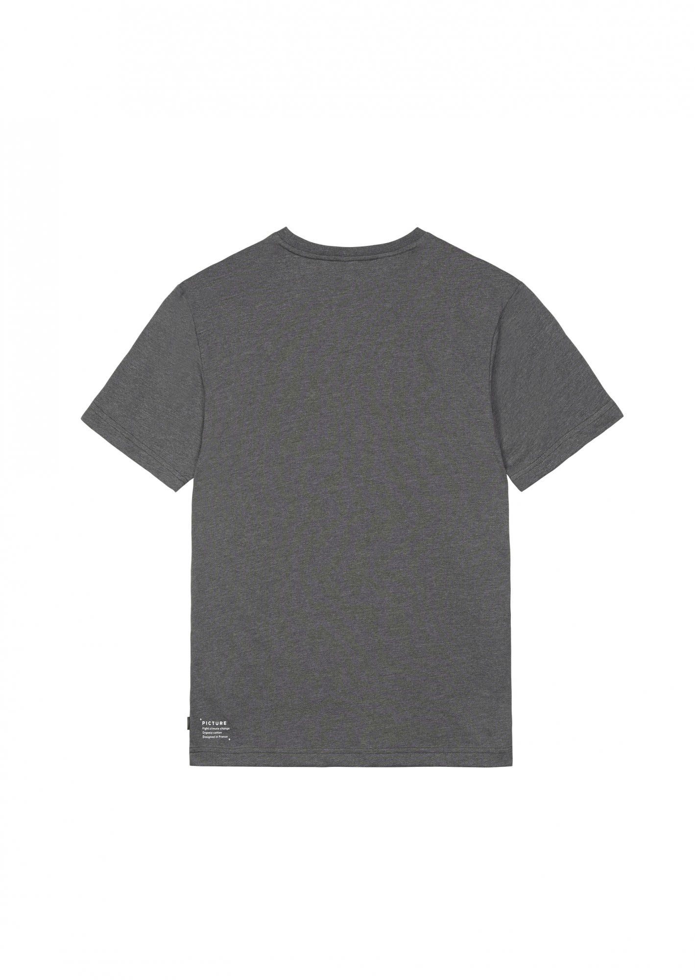 Melange Kurzarm-Shirt Tee Picture Dark Herren Grey Cork T-Shirt M Picture Lil
