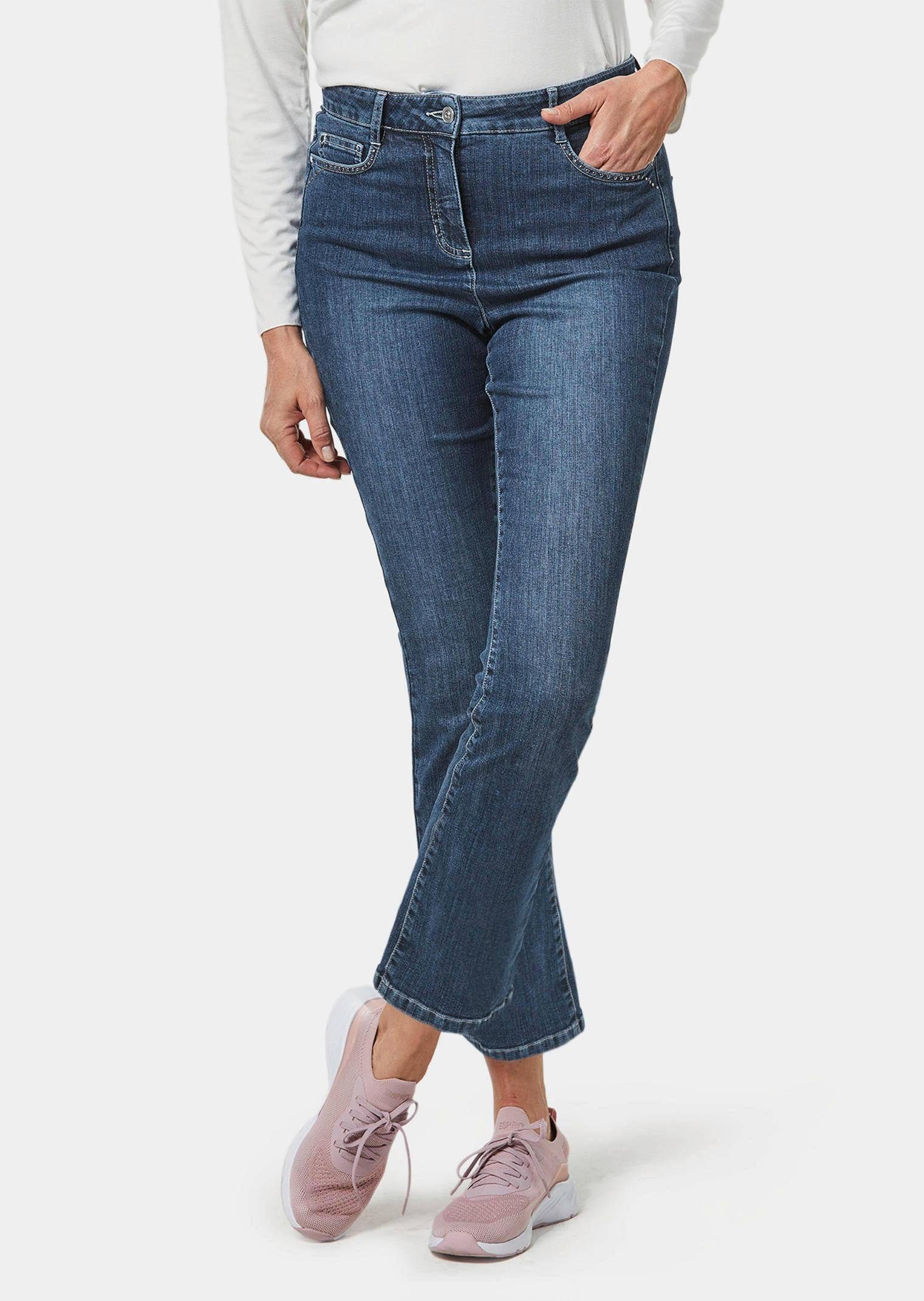 GOLDNER Bequeme Jeans Kurzgröße:, Weiche, elastische Denimware für hohen  Tragekomfort