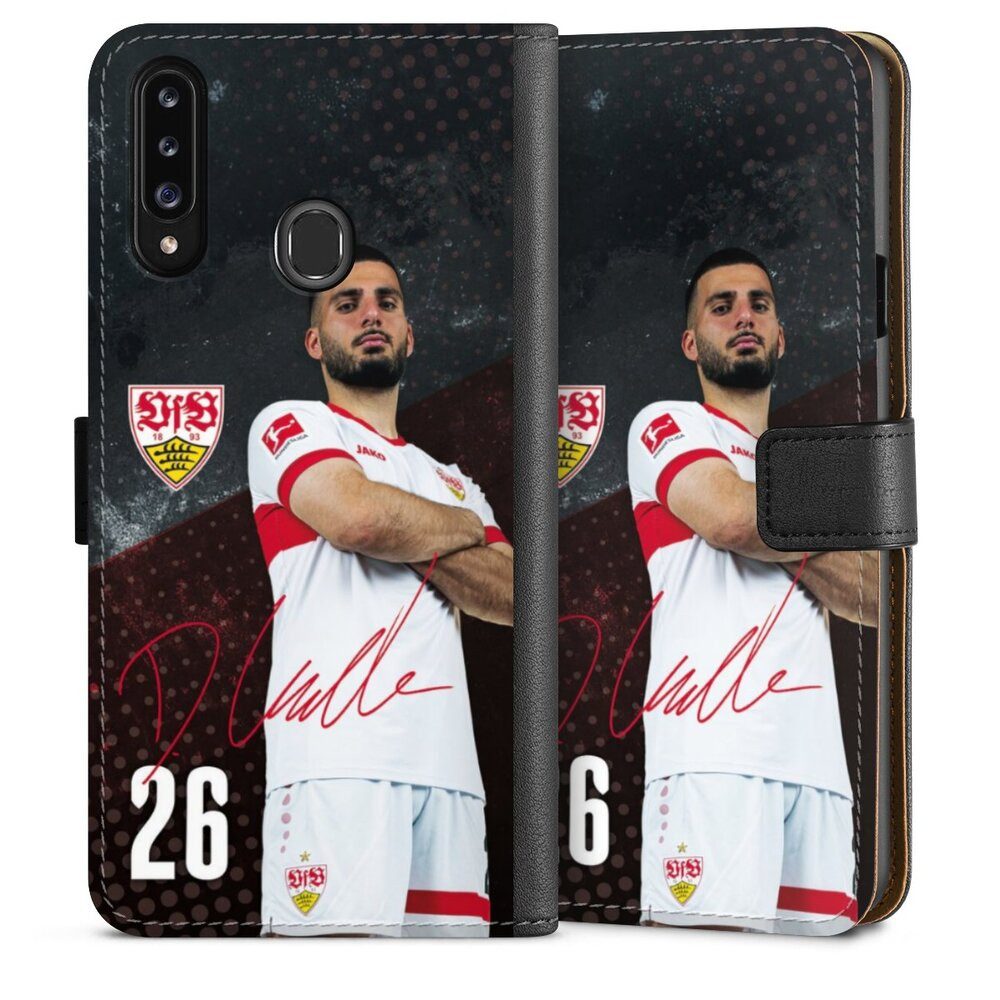 DeinDesign Handyhülle VfB Stuttgart Deniz Undav Offizielles Lizenzprodukt Deniz Undav 24/25, Samsung Galaxy A20s Hülle Handy Flip Case Wallet Cover