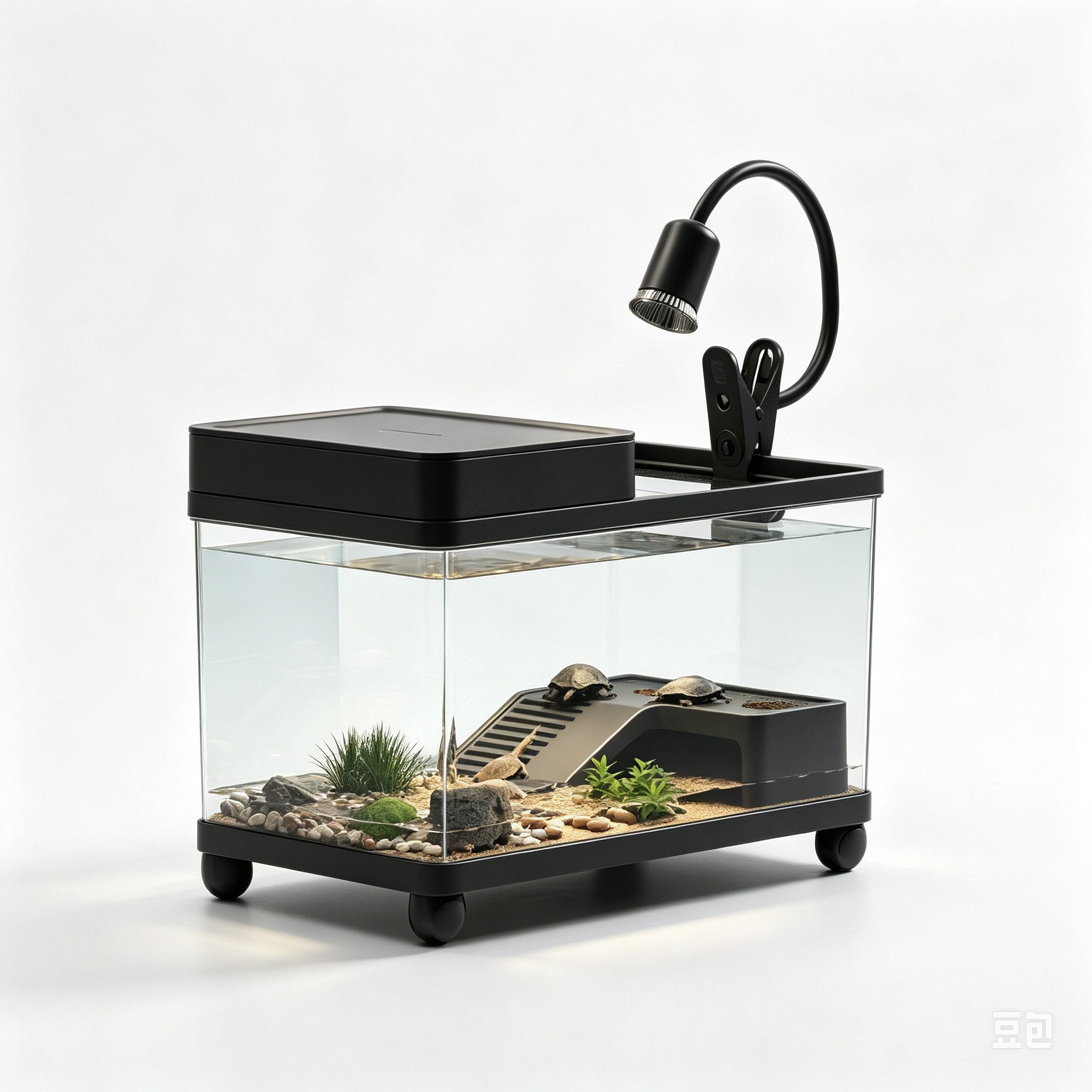 GarveeMore Aquarium Schildkröten-Terrarium mit Drainage Deluxe Turtle Tank