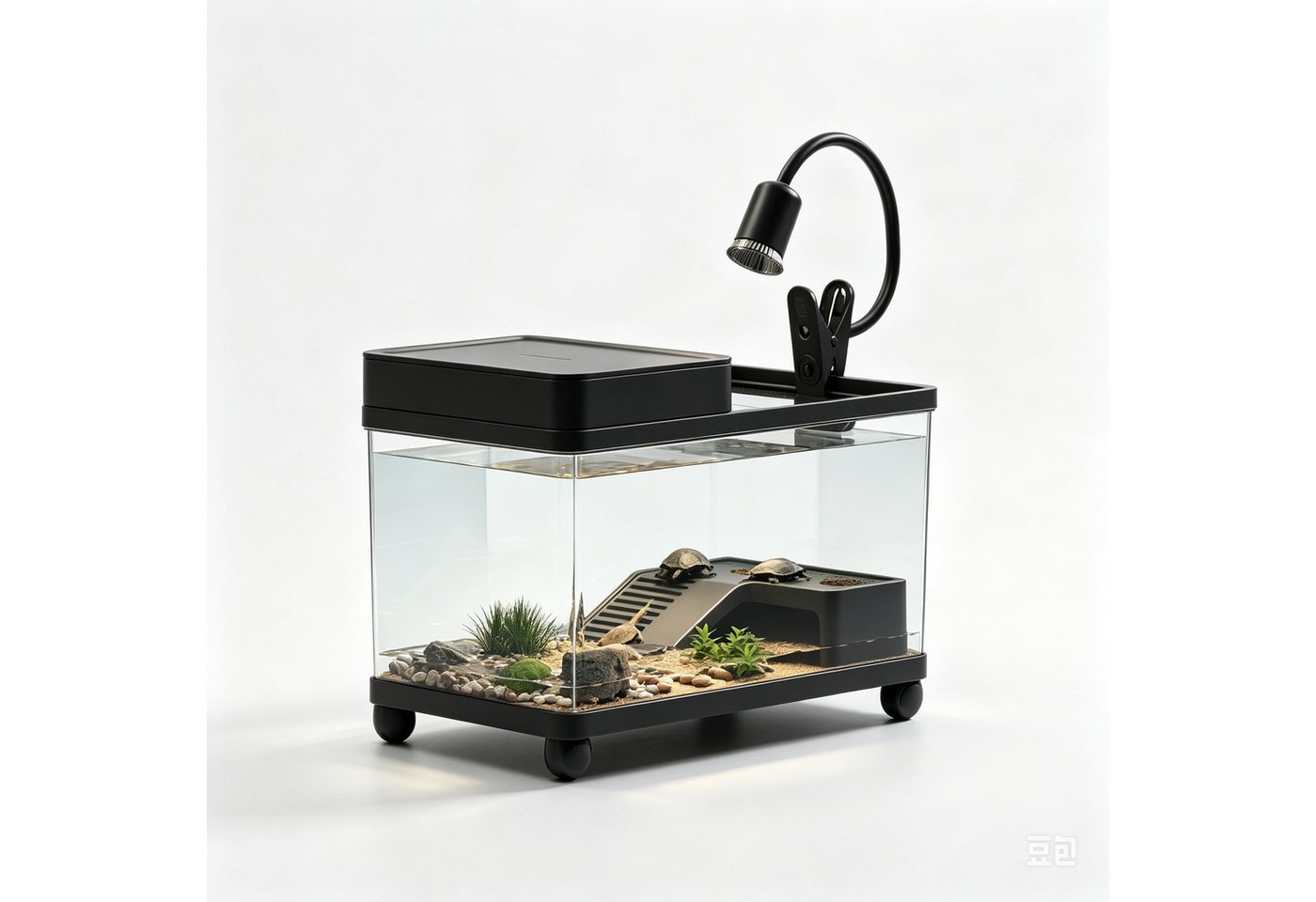 GarveeMore Aquarium Schildkröten-Terrarium mit Drainage Deluxe Turtle Tank