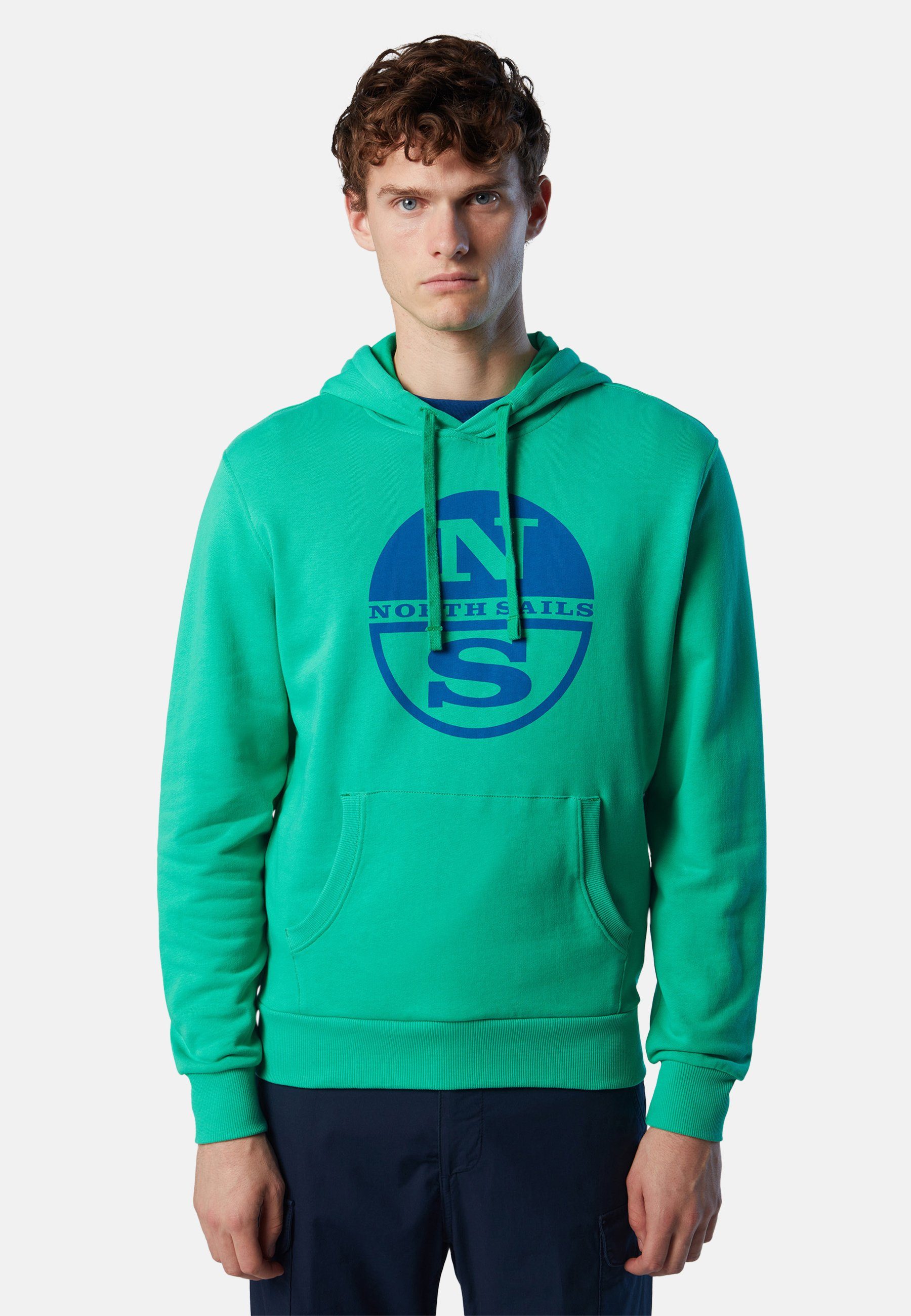 North Sails Kapuzensweatshirt Hoodie mit Maxi-Logo mit Kapuze green