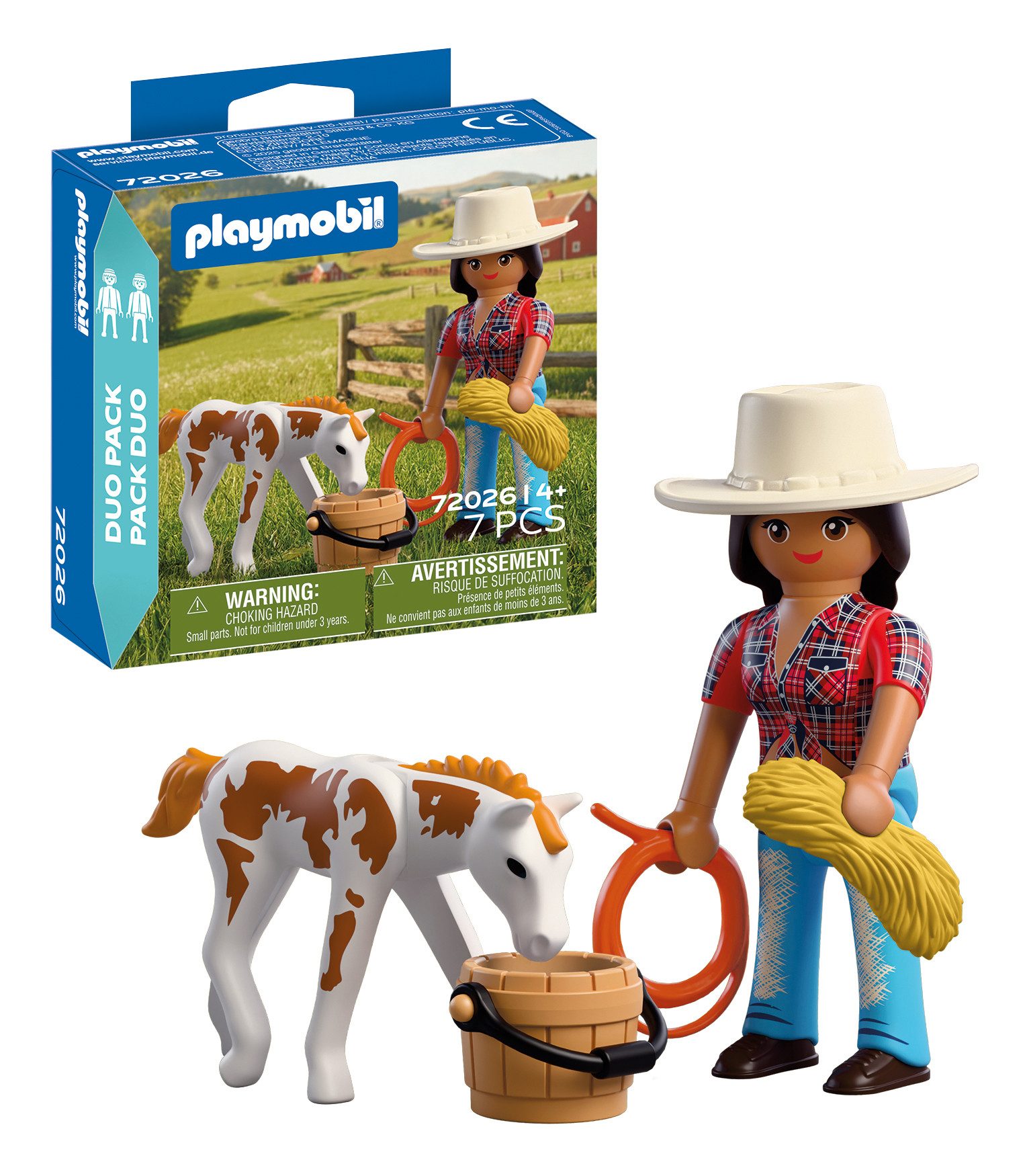 Playmobil® DuoPack Reiterin mit Fohlen (72026), I Love Horses Konstruktions-Spielset, (7 St)