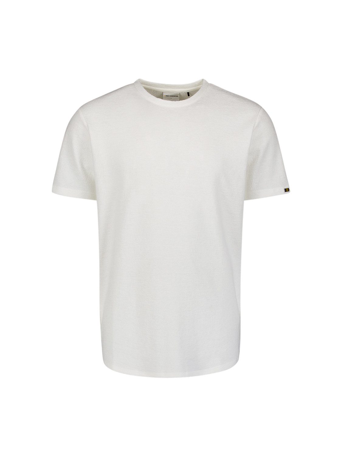 NO EXCESS Kurzarmshirt T-Shirt Crewneck Solid Jacquard - Herren T-Shirt - Basicshirt