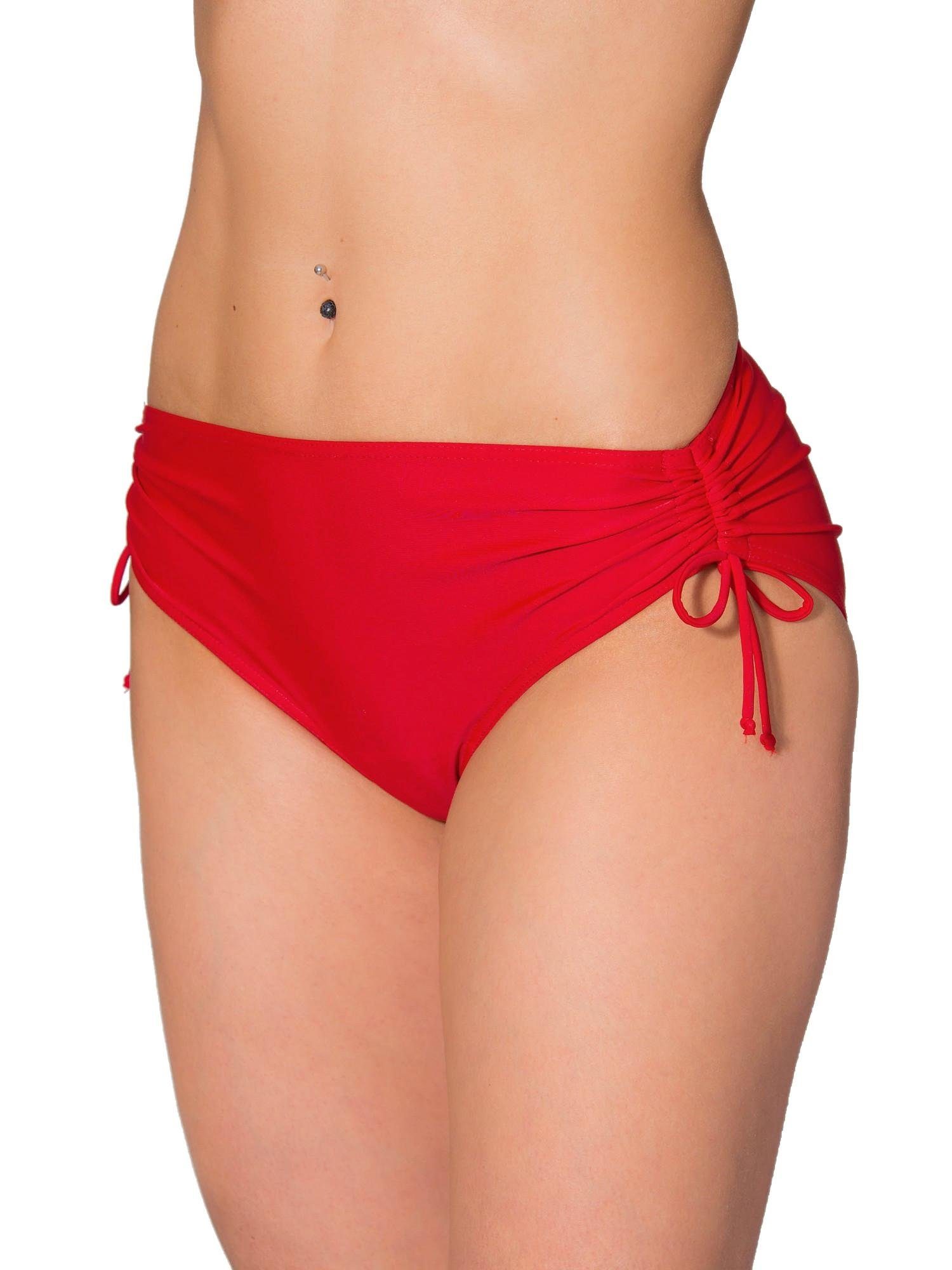 Aquarti Bikini-Hose Aquarti Damen Bikinihose mit Raffung und Schnüren