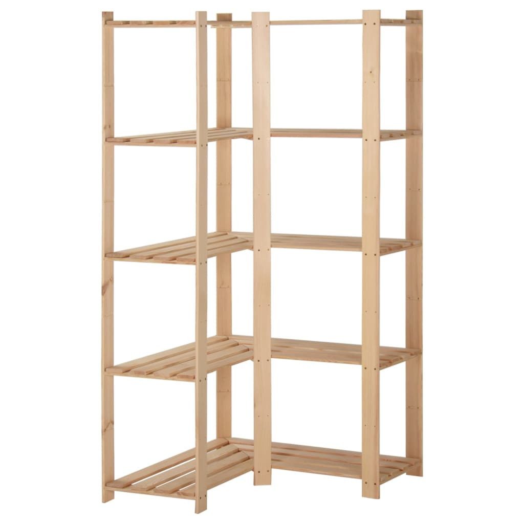furnicato Eckregal aus massivem Kiefernholz 82,5 x 82,5 x 170 cm, 1-tlg.