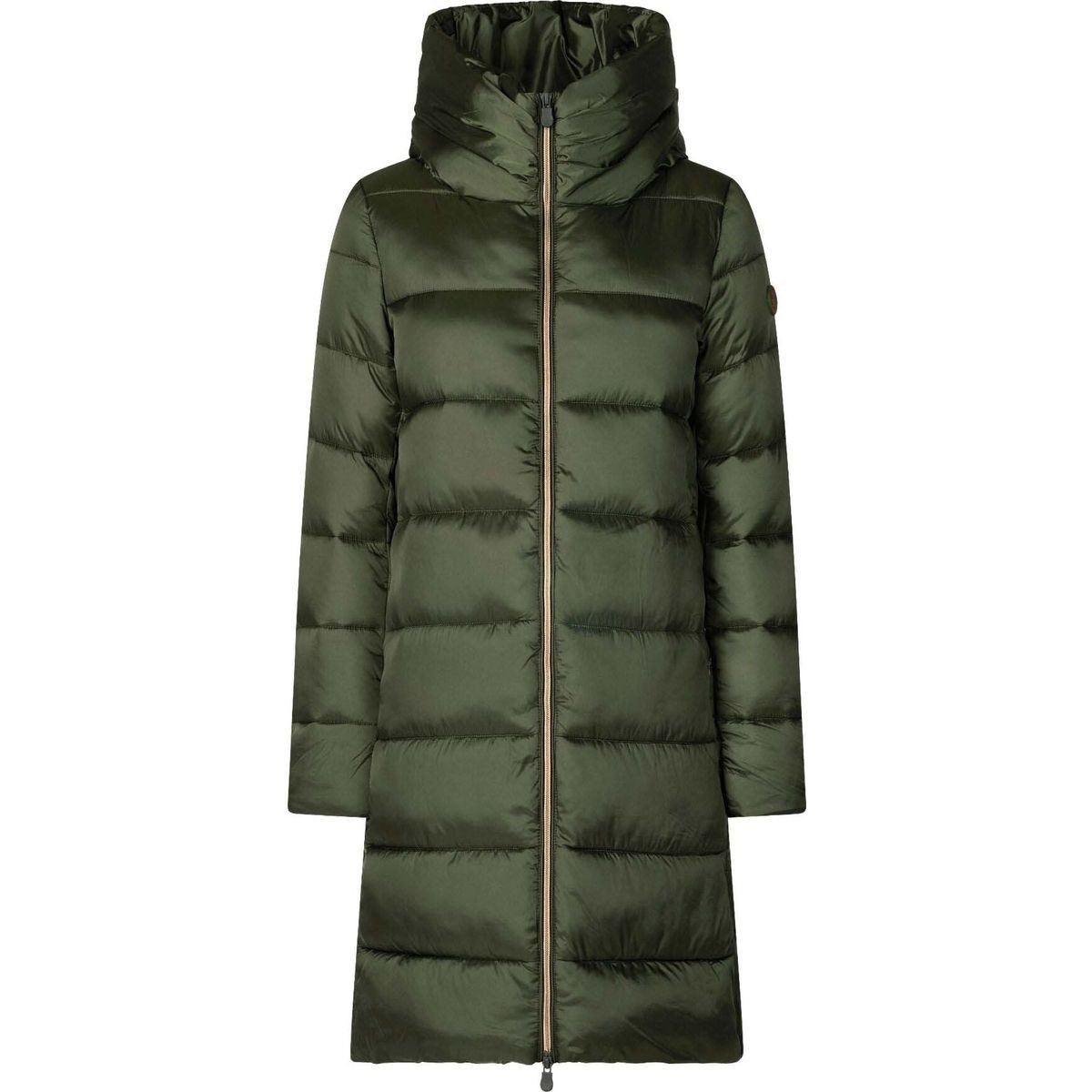SAVE THE DUCK Outdoorjacke Lysa Eleganter Damenmantel mit Kapuze, winddichtem Nylon und praktischen