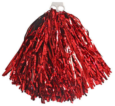Funny Fashion Kostüm XL Cheerleader Pompon Metallic, Rot