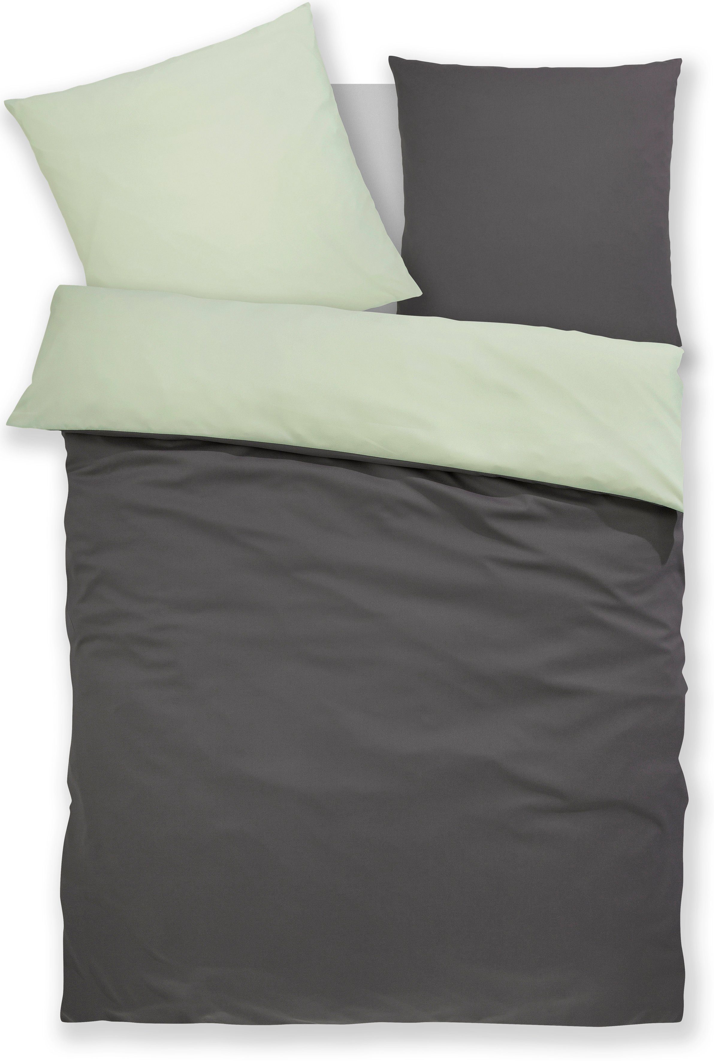 OTTO home Bettwäsche Desner2, Microfaser, 3 teilig, Premium Qualität, sehr weich, uni, ab 135x200 cm