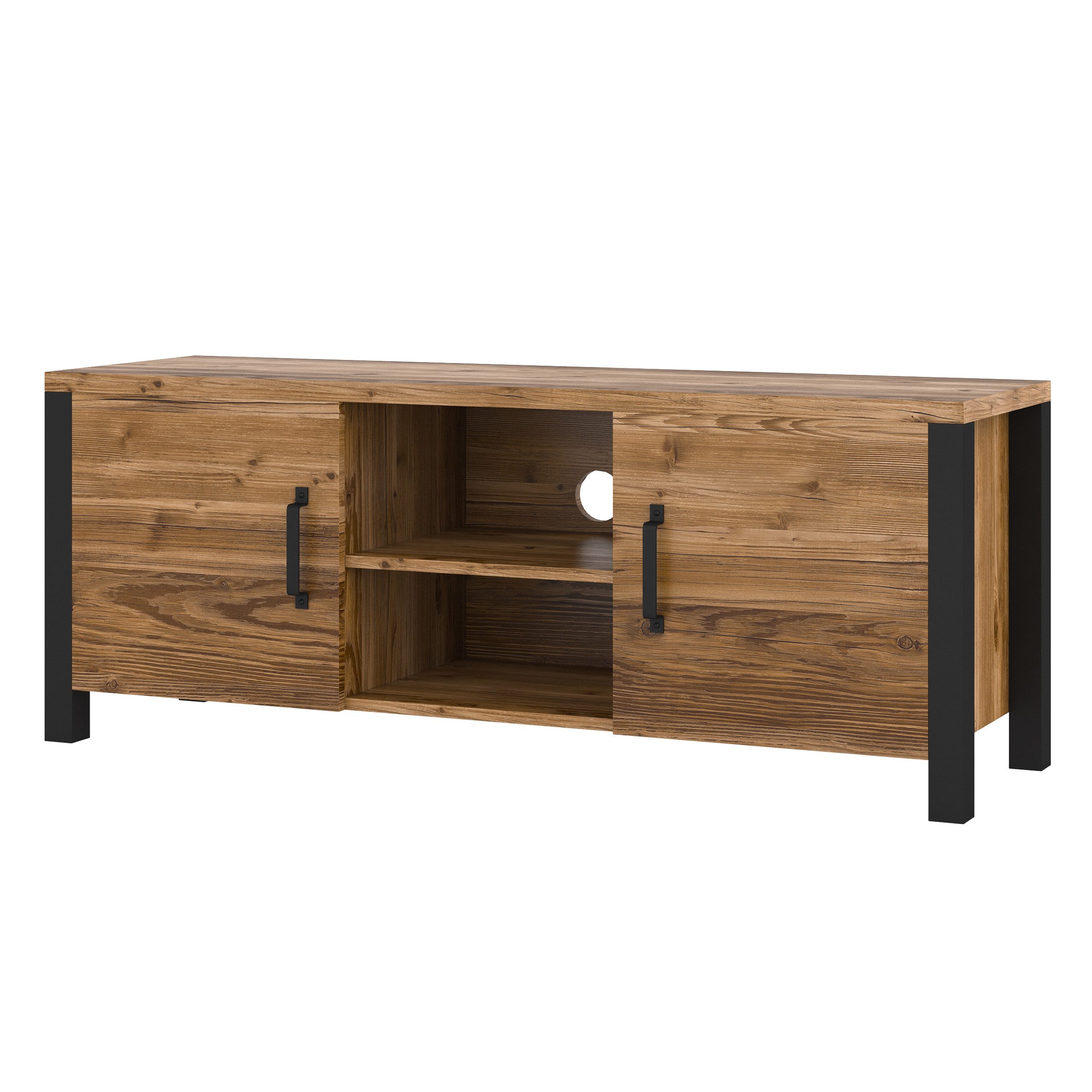 Masseno Lowboard Masseno TV-Schrank OLIVIERO 147x43x57 cm braun