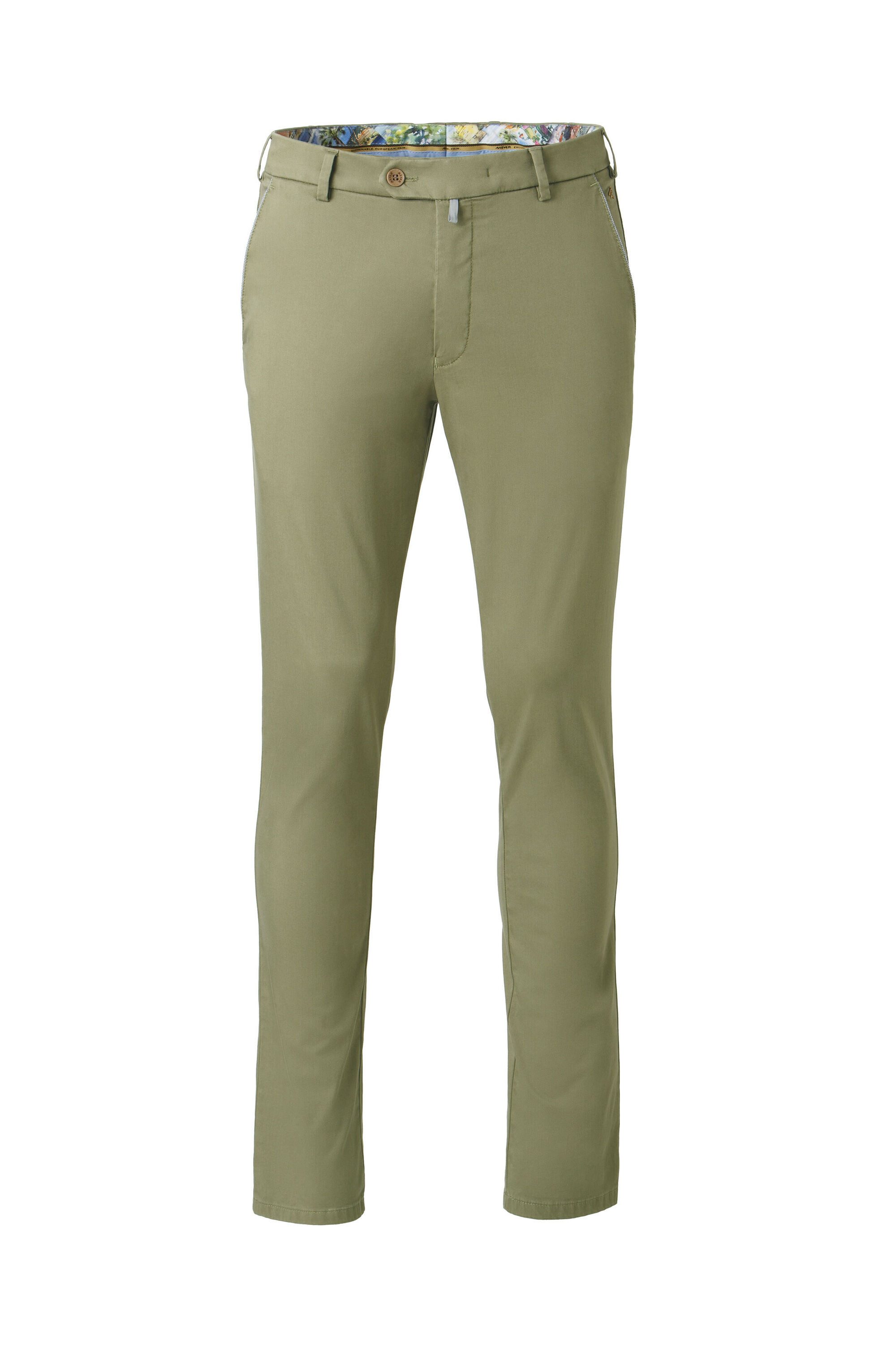 MEYER Chinos NEW YORK Art.1-8130 mit buntgewebtem Innenfutter