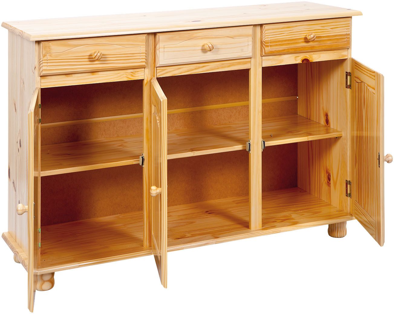 Inter Link Sideboard Abaco (1 St), Kiefer Massiv, Landhaus, BxTxH: ca. 130 x 43 x 87 cm