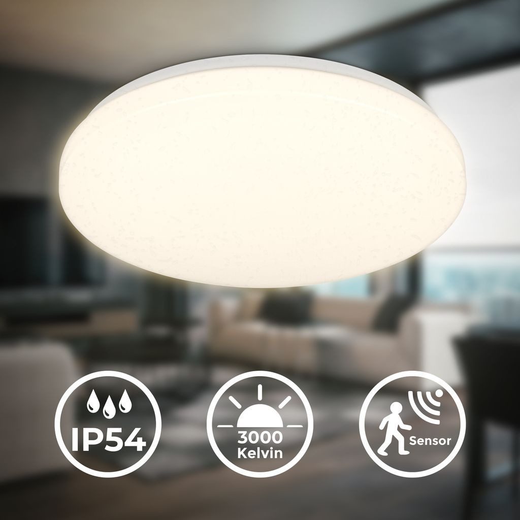 B.K.Licht LED Deckenleuchte LED Deckenlampe IP54 Bewegungsmelder weiß - BKL günstig online kaufen