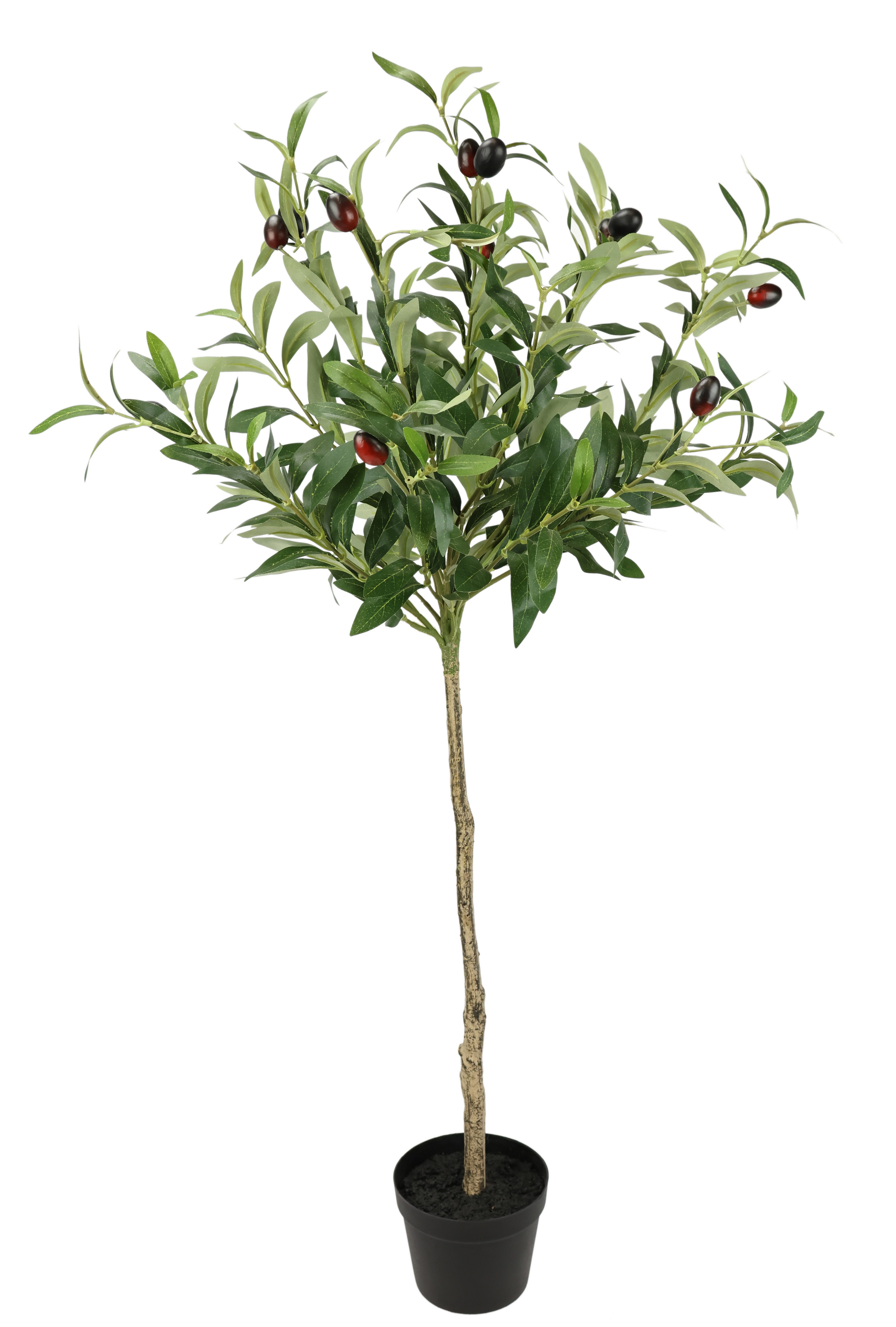 Kunstpflanze Künstlicher Olivenbaum mit schwarzen Früchten, günstig online kaufen