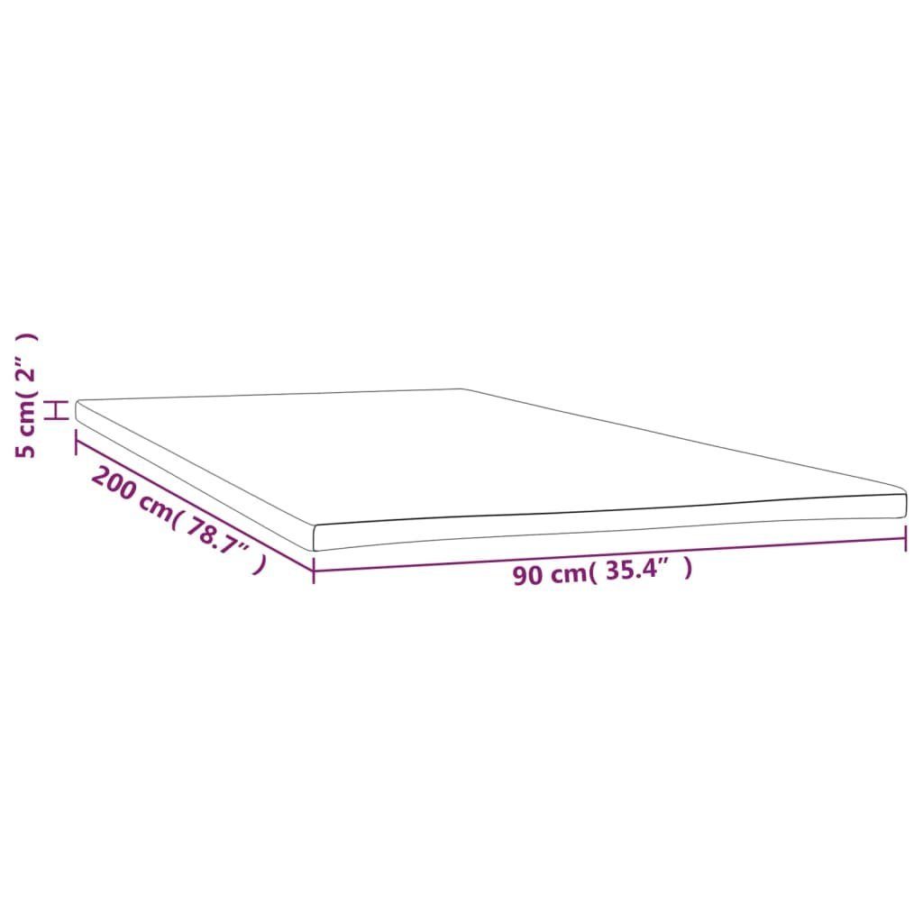 Matratzenauflage Matratzentopper, Kaltschaummatratze vidaXL, 5 cm 90x200x5 cm hoch