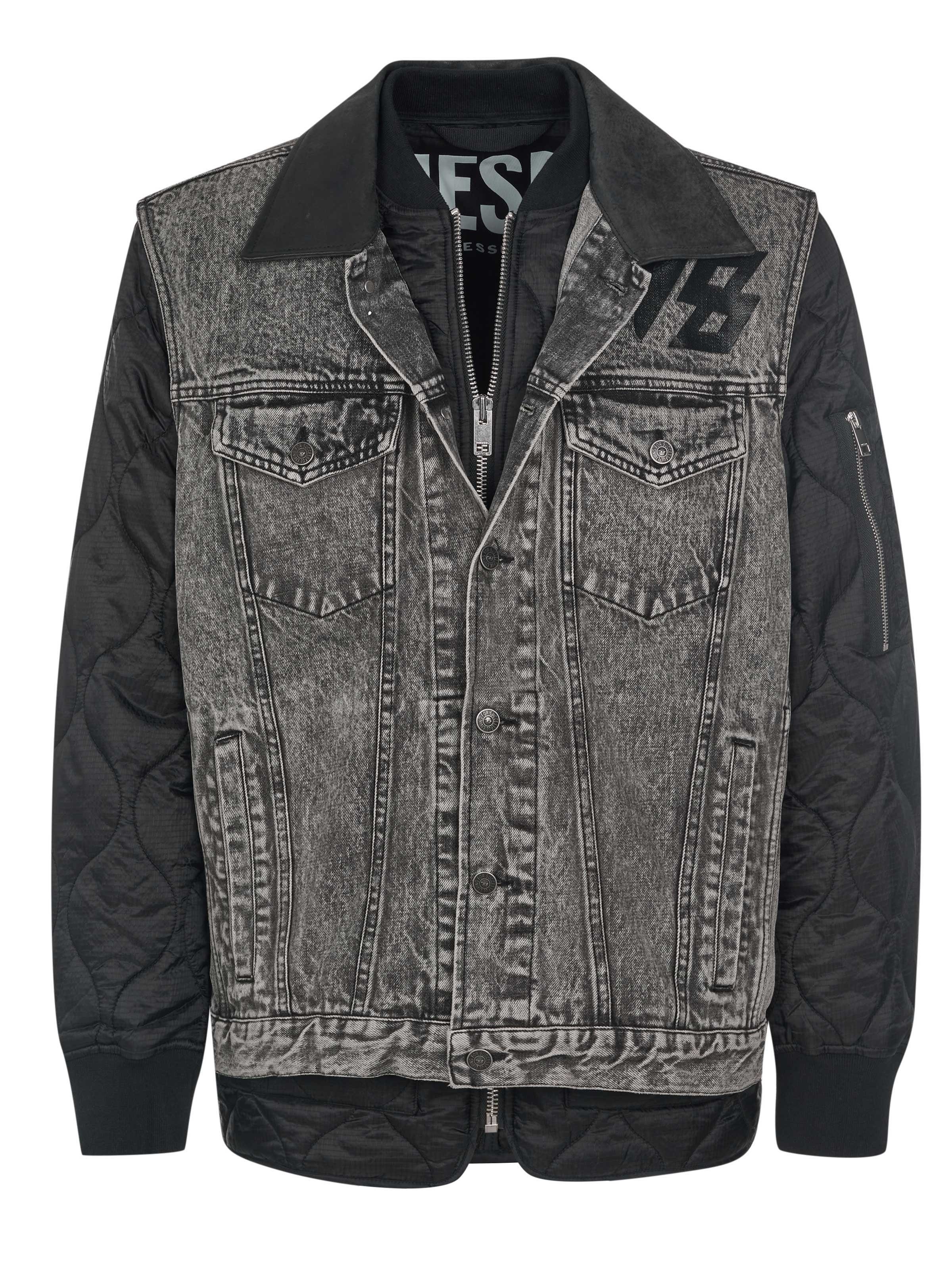 Diesel Jeansjacke Diesel Jacke schwarz-grau