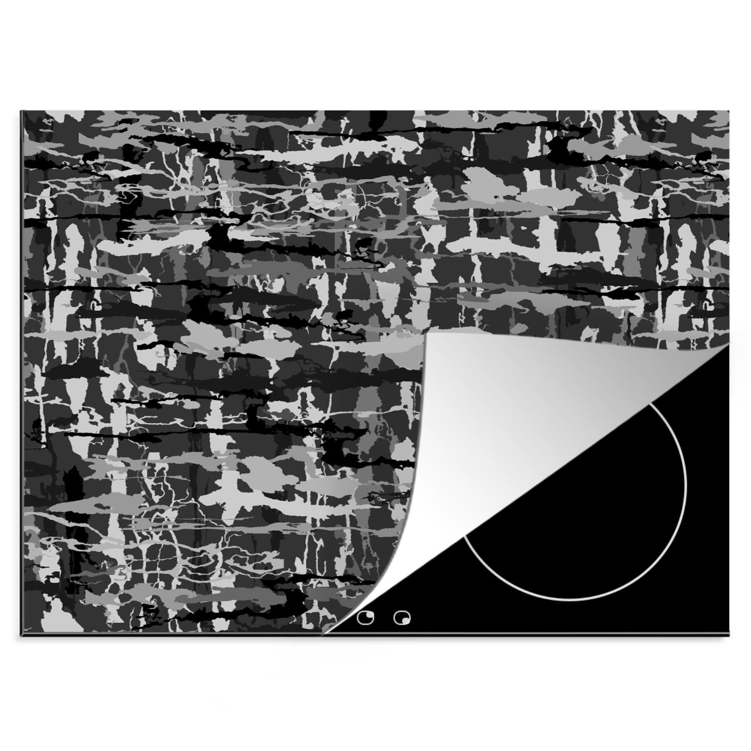 MuchoWow Herdblende-/Abdeckplatte Camouflage - Farbe - Muster, Vinyl, (1 tlg), 60x52 cm, Mobile Arbeitsfläche nutzbar, Ceranfeldabdeckung