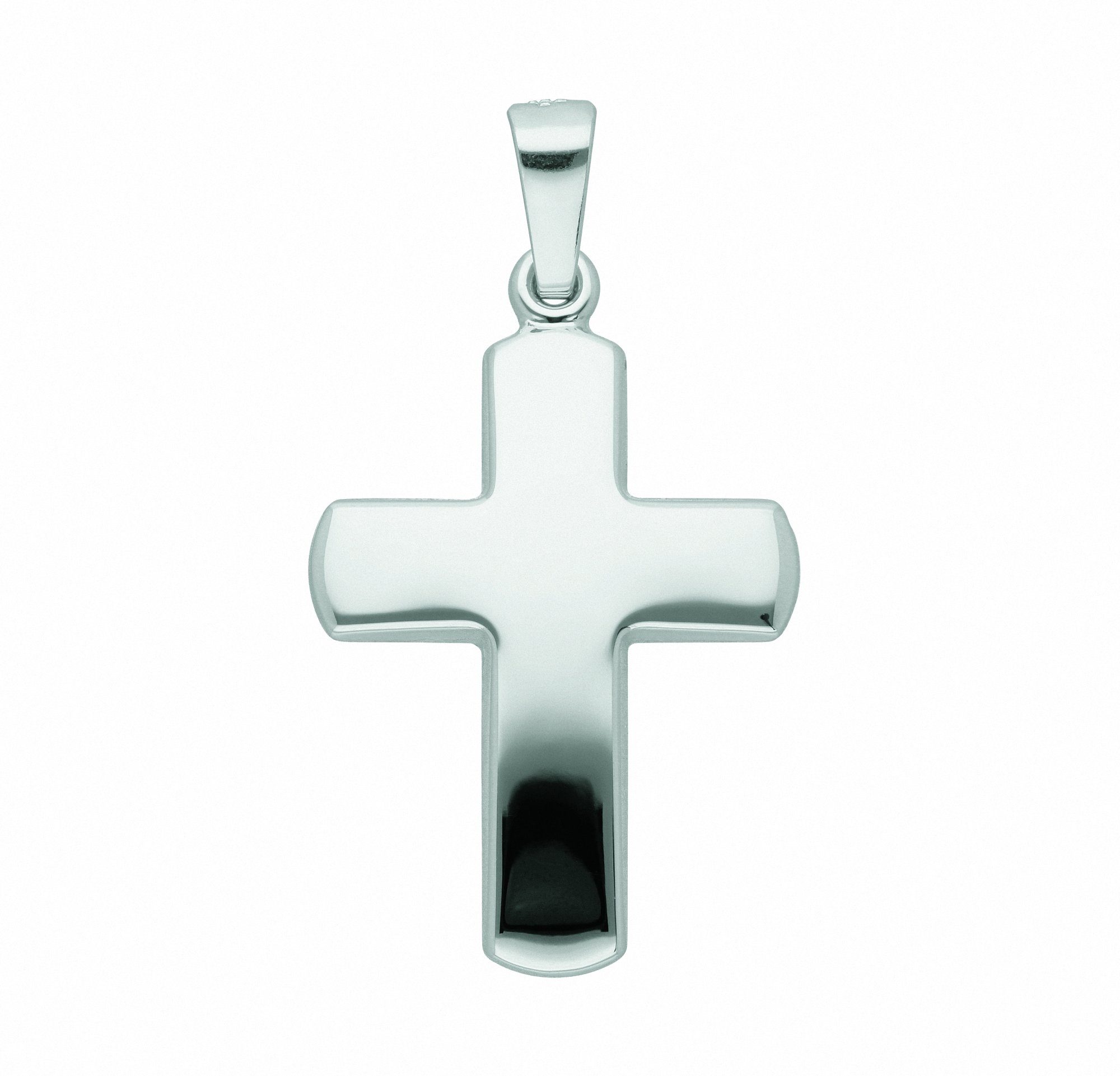Kettenanhänger Damen & Herren 585 Weißgold Kreuz Anhänger