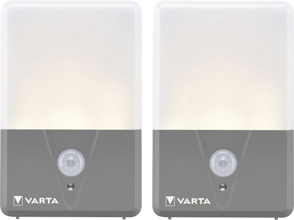 VARTA Taschenlampe Motion Sensor Night Light 2er-Pack (Packung, 2-St),  Leuchtet bis zu 365 Tage, wenn das Licht täglich 5x für 30 Sekunden an