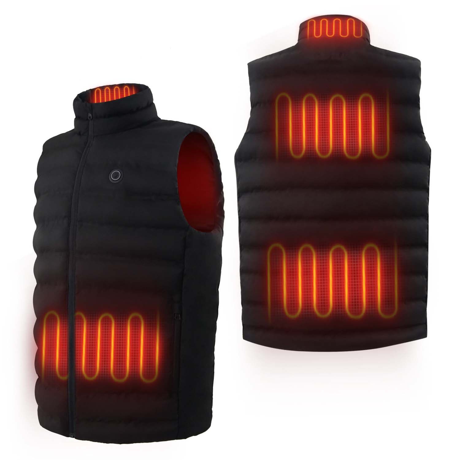 trends for living Funktionsweste Beheizbare Weste 7 Heizzonen 3 Einstellbare Wärmestufe Beheizte Weste Wasserdicht, warm, strapazierfähig, winddicht, antistatisch