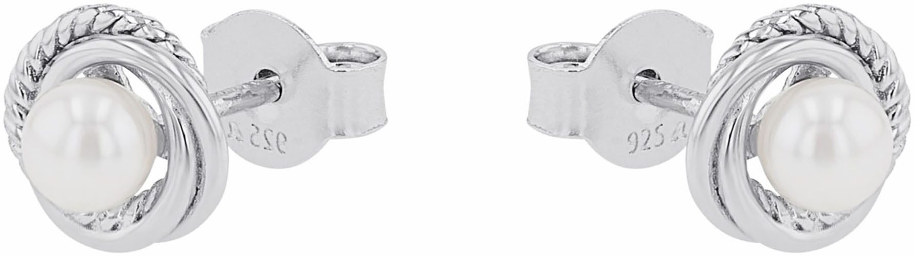 Amor Paar Ohrstecker Knoten-Optik, mit Muschelkernperle