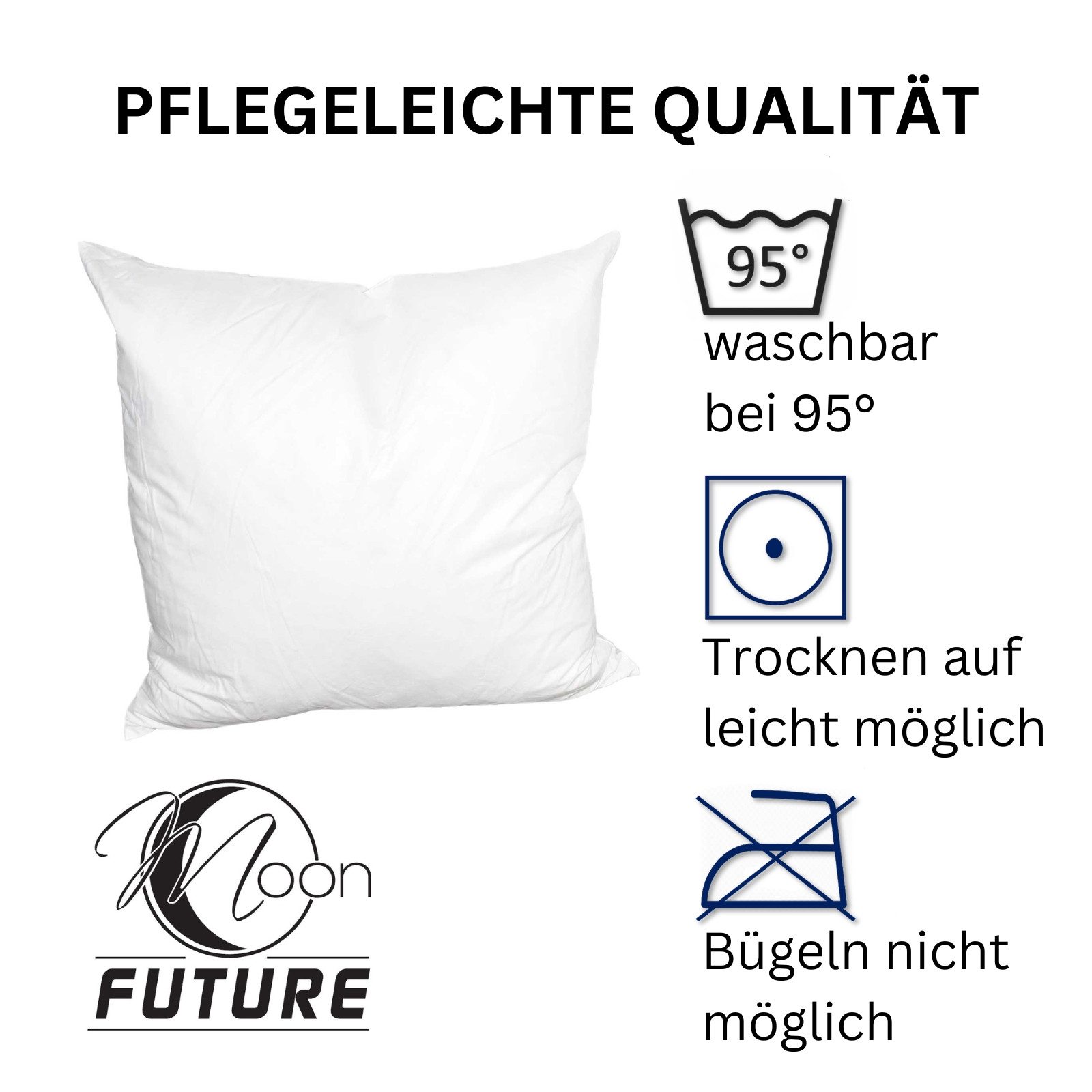 MOON Heimtextilien Schlafkissen Future HighEnd Kissen und Seitenschläferkissen, Füllung: 100% Polyester
