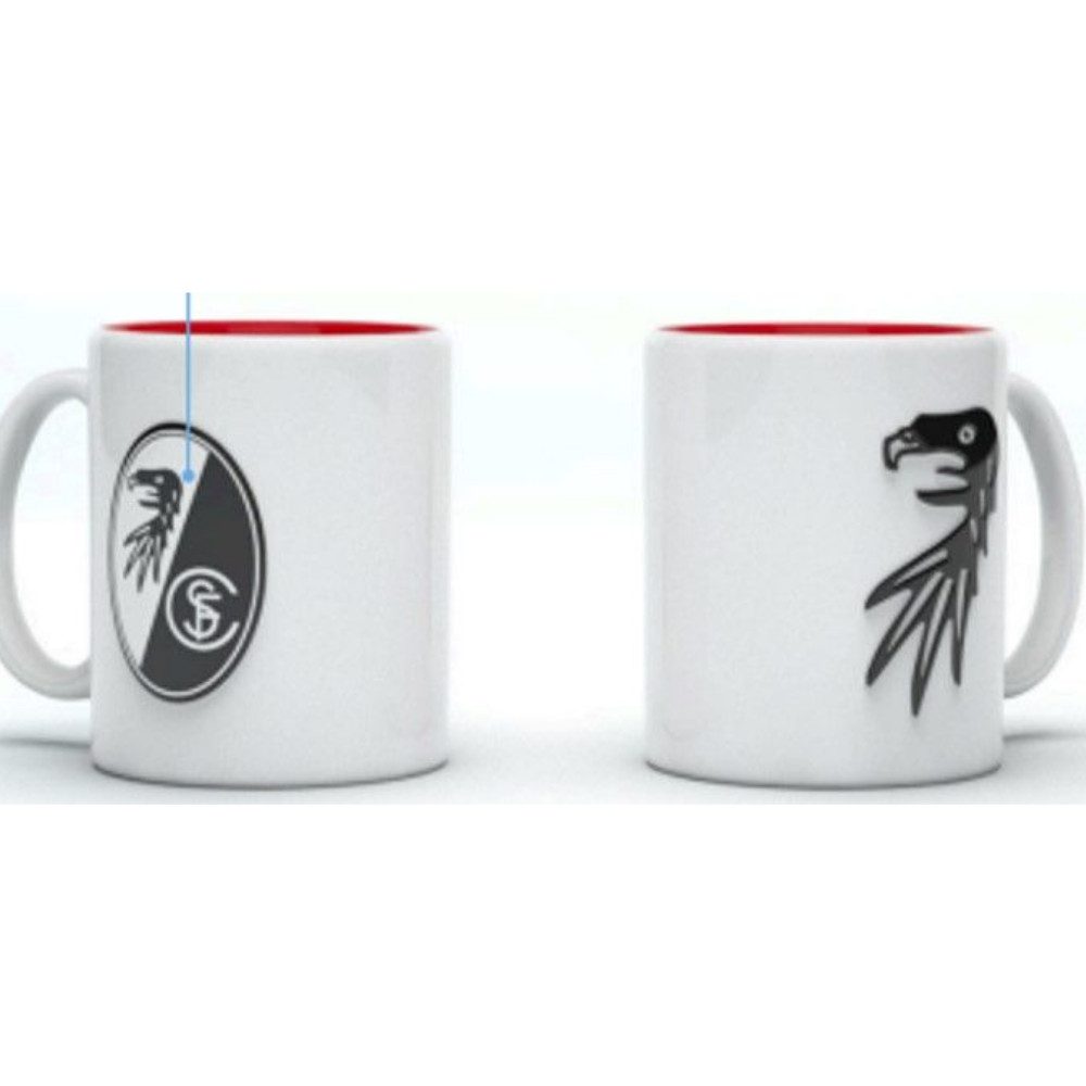 SC Freiburg Becher SC Freiburg Tasse Relief "Wappen+Greif", Keramik