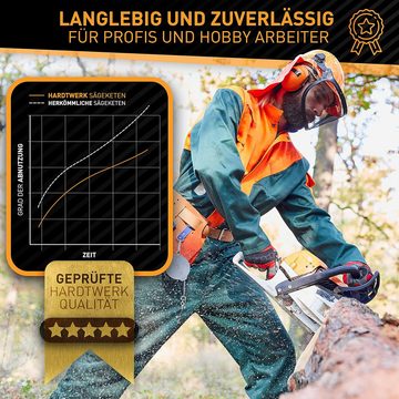 Hardtwerk® Ersatzkette Hardtwerk Sägeketten, für Kettensägen von Makita, Husqvarna, Dolmar, Bosch, Kärcher und mehr (Selbstölend), 3/8", 3x Halbmeißel Sägeketten, 3/8" Teilung, 52 Antriebsglieder