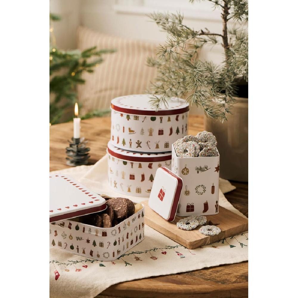 Ib Laursen Geschirr Ib Laursen Gebäckdose mit Weihnachtsmotiven viereckig ( günstig online kaufen