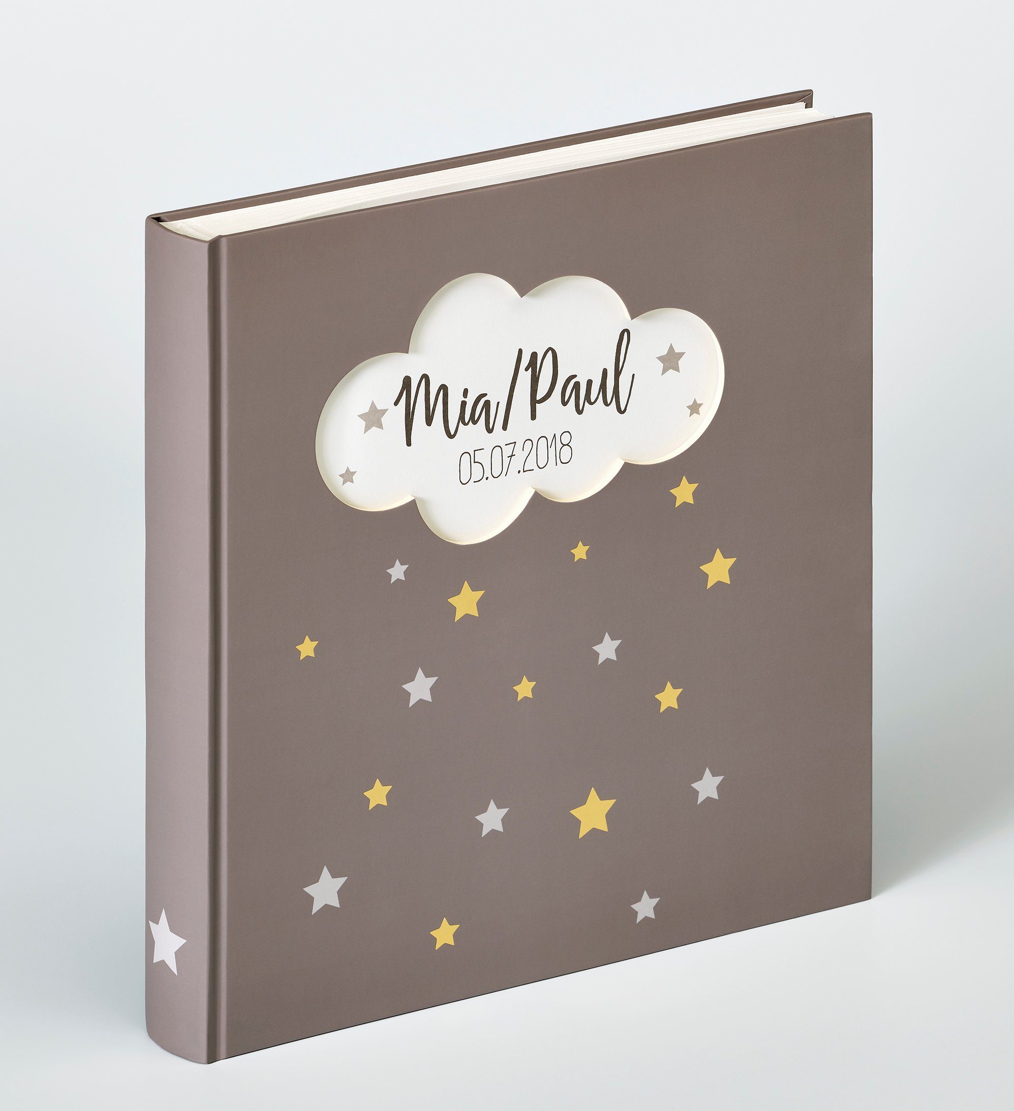 Walther Design Fotoalbum Babyalbum Magical, buchgebundenes Babyalbum, Einband mit Folienprägung